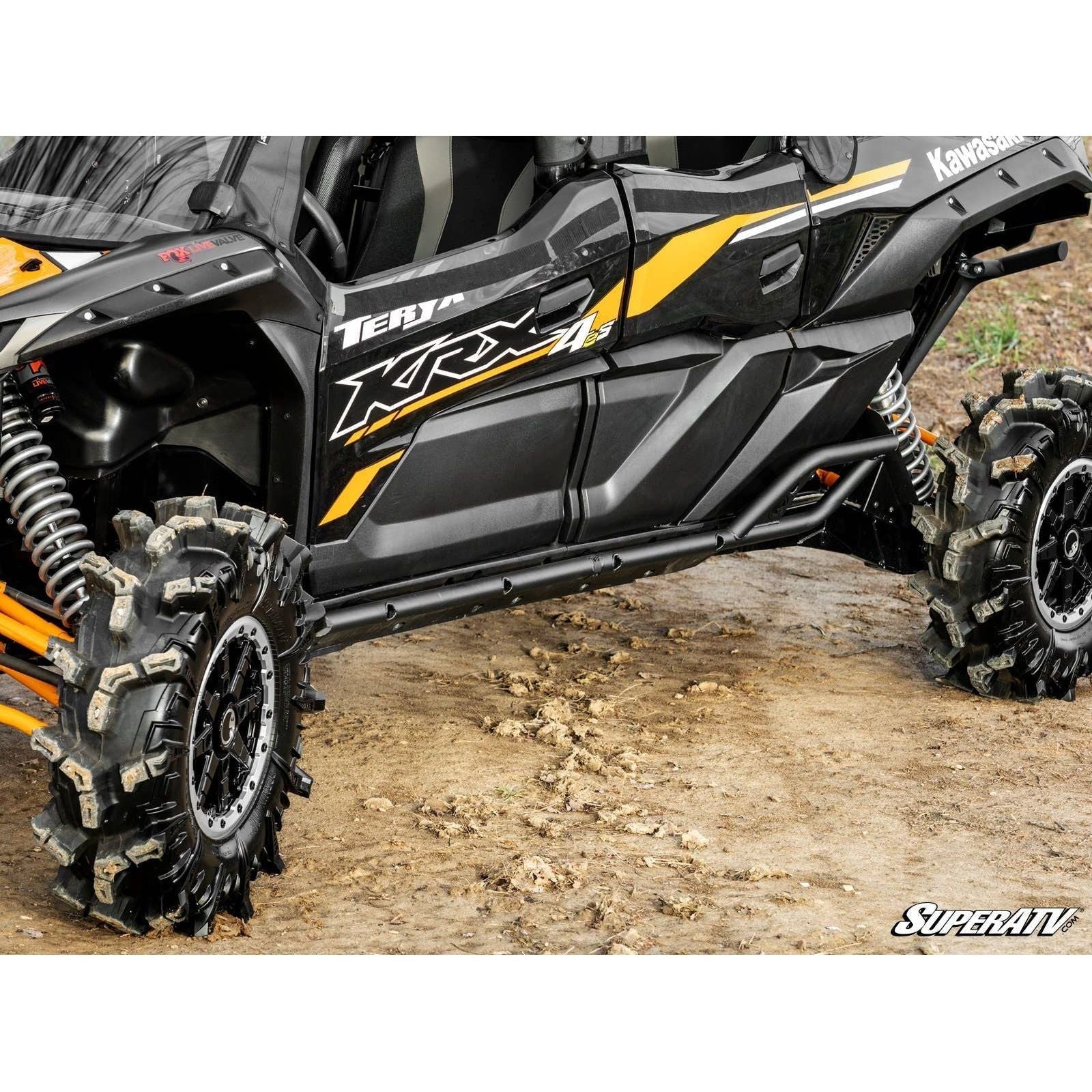 Photo of Kawasaki KRX 4 Heavy Duty Nerf Bars by SuperATV - Premium Nerf Bars for UTVs / Side by Sides