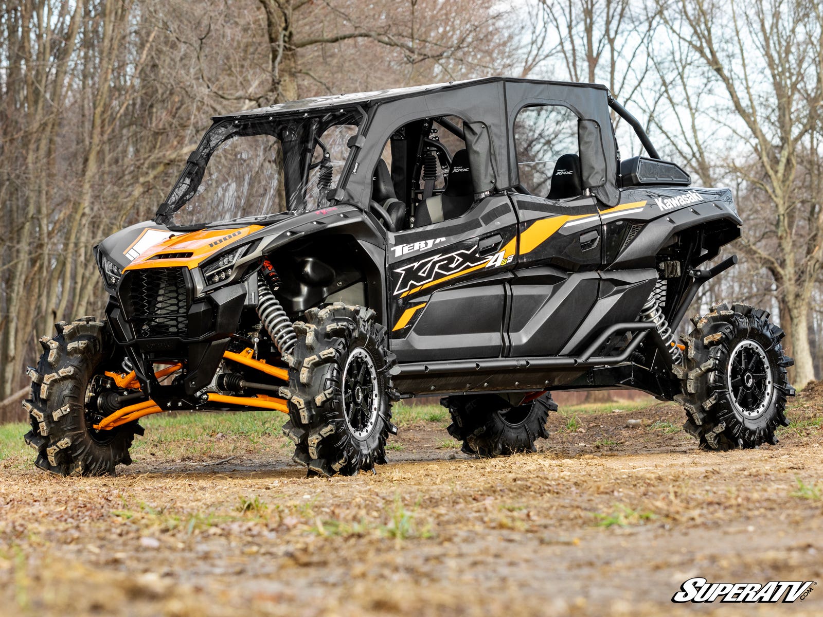 Photo of SuperATV Kawasaki Teryx KRX 4 Heavy-Duty Nerf Bars by SuperATV - Premium Nerf Bars for UTVs / Side by Sides