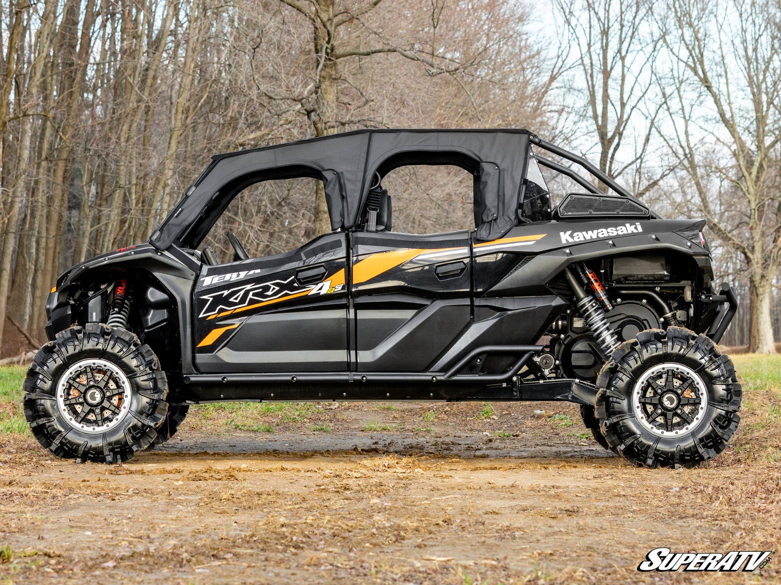Photo of SuperATV Kawasaki Teryx KRX 4 Heavy-Duty Nerf Bars by SuperATV - Premium Nerf Bars for UTVs / Side by Sides