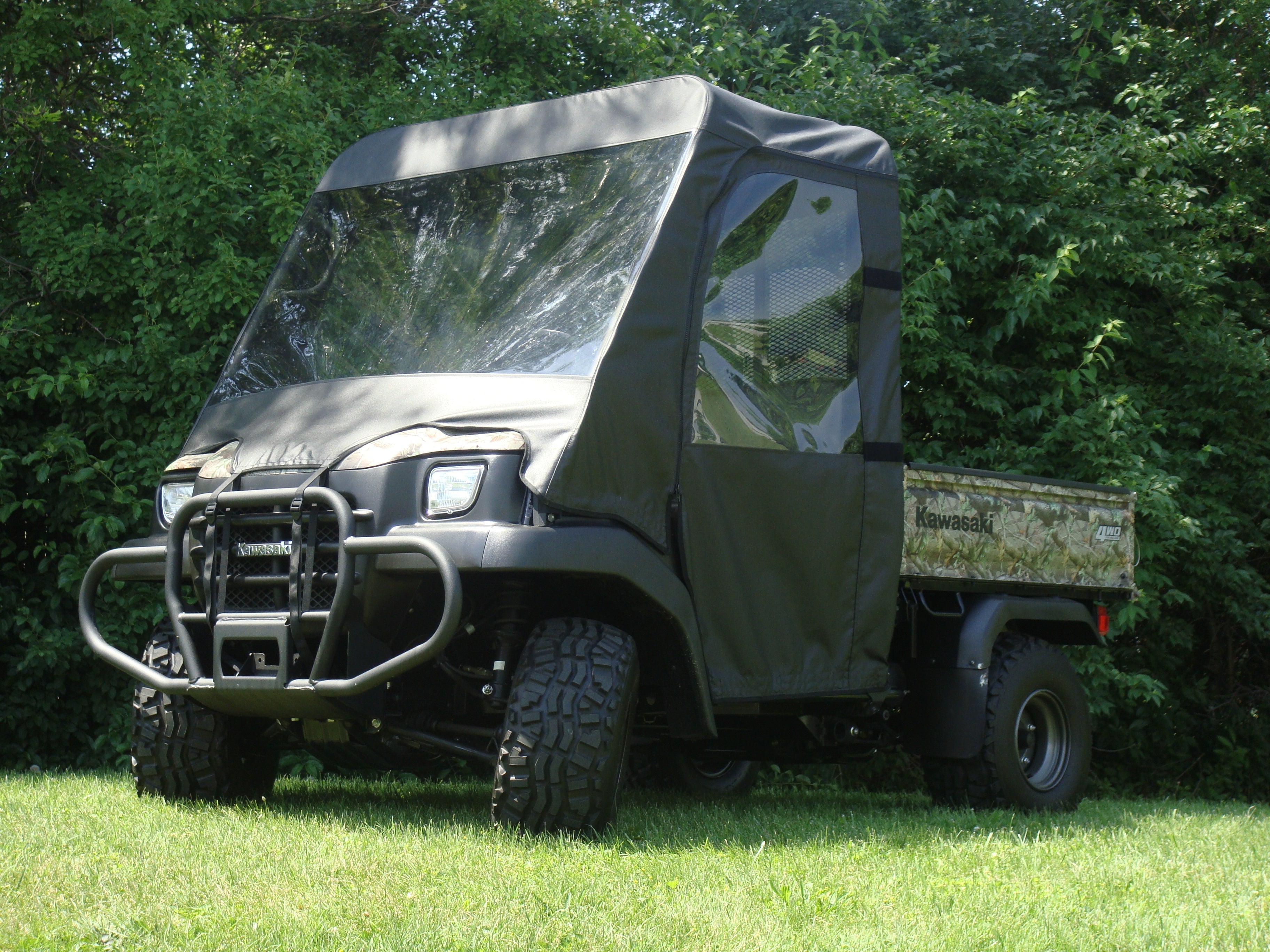 Photo of Kawasaki Mule 3000/3010 - Full Cab Enclosure with Vinyl Windshield by 3 Star UTV - Premium Enclosures for UTVs / Side by Sides