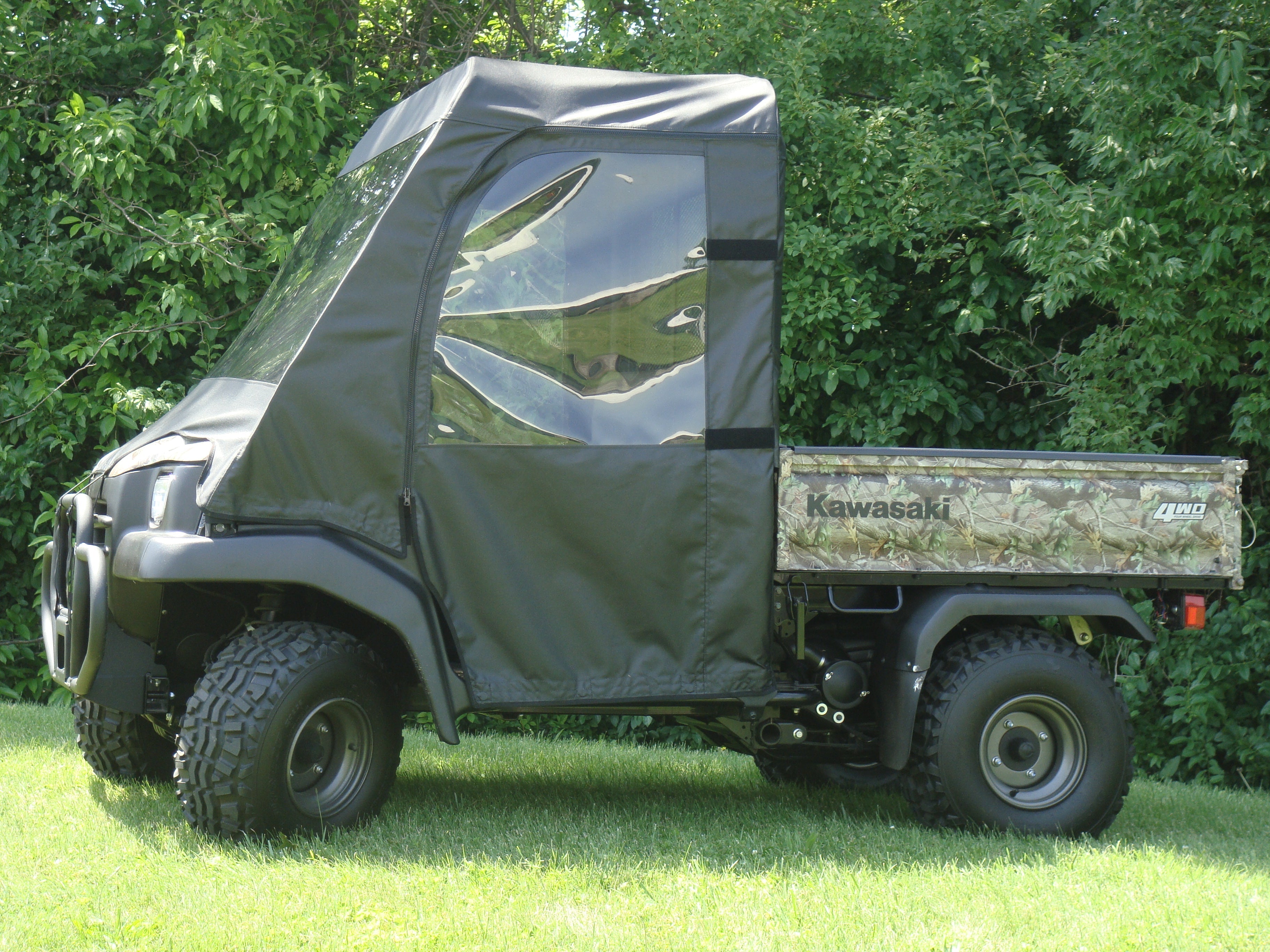 Photo of Kawasaki Mule 3000/3010 - Full Cab Enclosure with Vinyl Windshield by 3 Star UTV - Premium Enclosures for UTVs / Side by Sides
