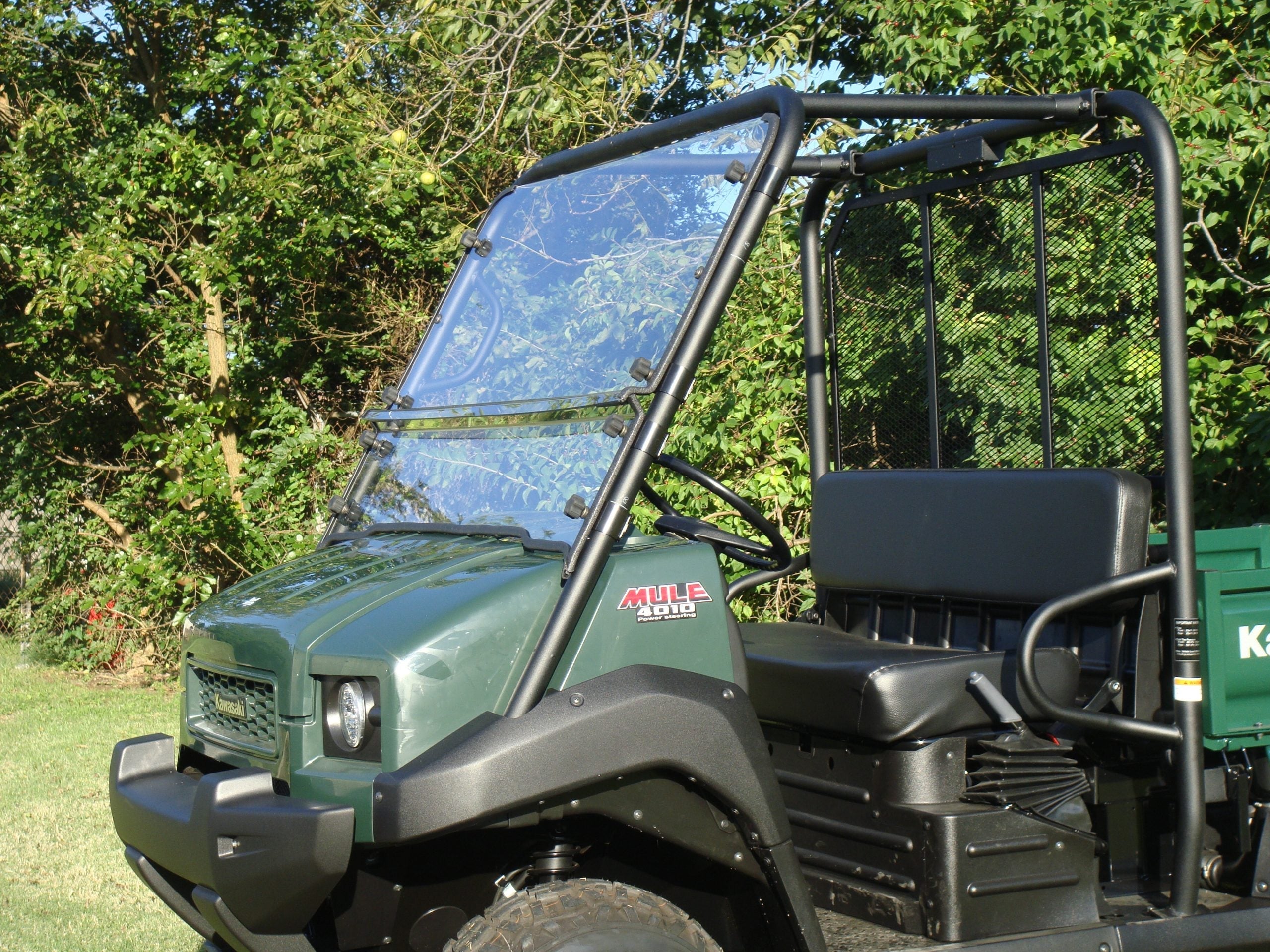 Photo of Kawasaki Mule 3000/3010 Trans - 2 Pc Scratch-Resistant Windshield by 3 Star UTV - Premium Windshields for UTVs / Side by Sides