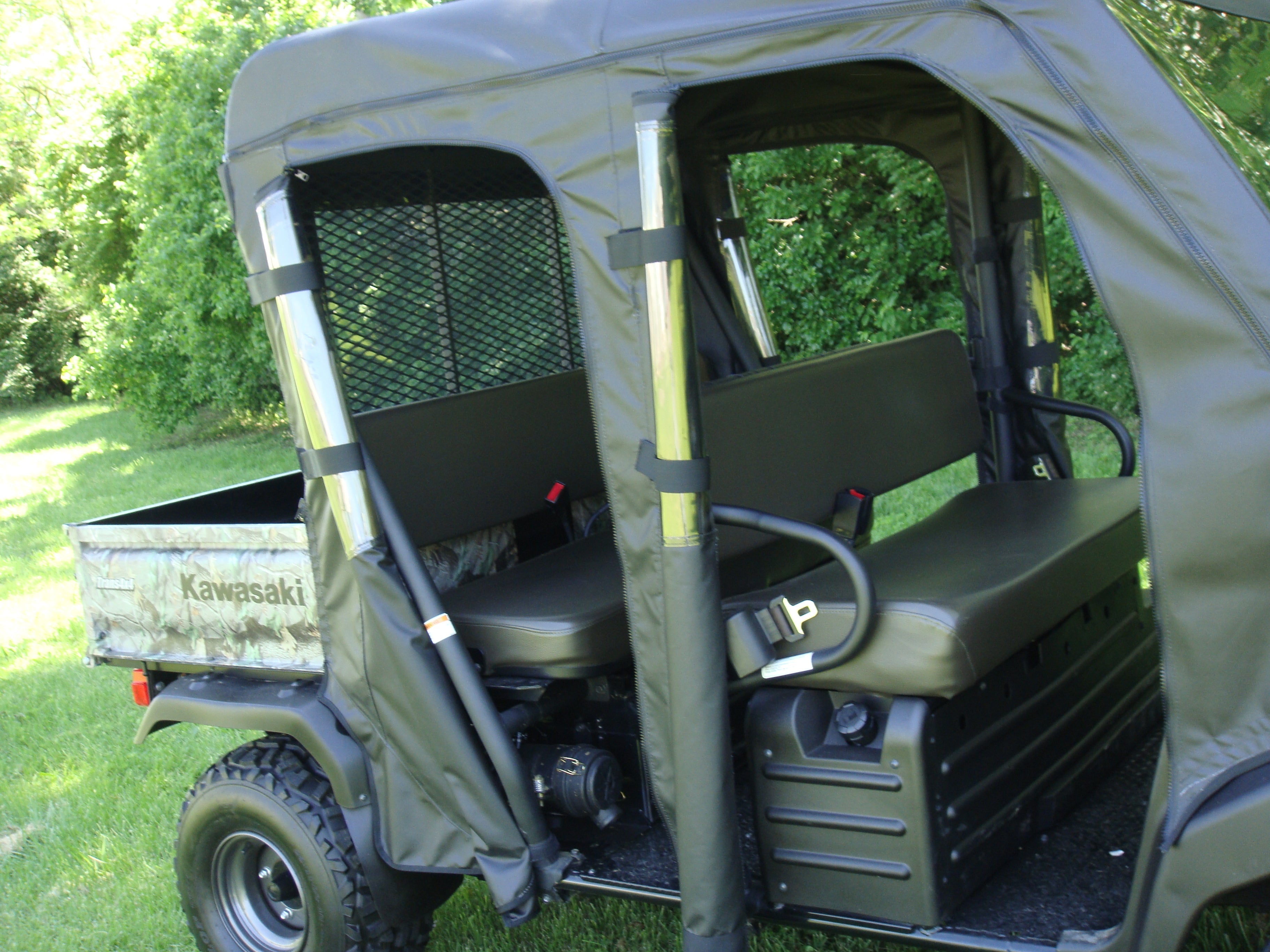 Photo of Kawasaki Mule 3000/3010 Trans - Full Cab Enclosure for Hard Windshield by 3 Star UTV - Premium Enclosures for UTVs / Side by Sides