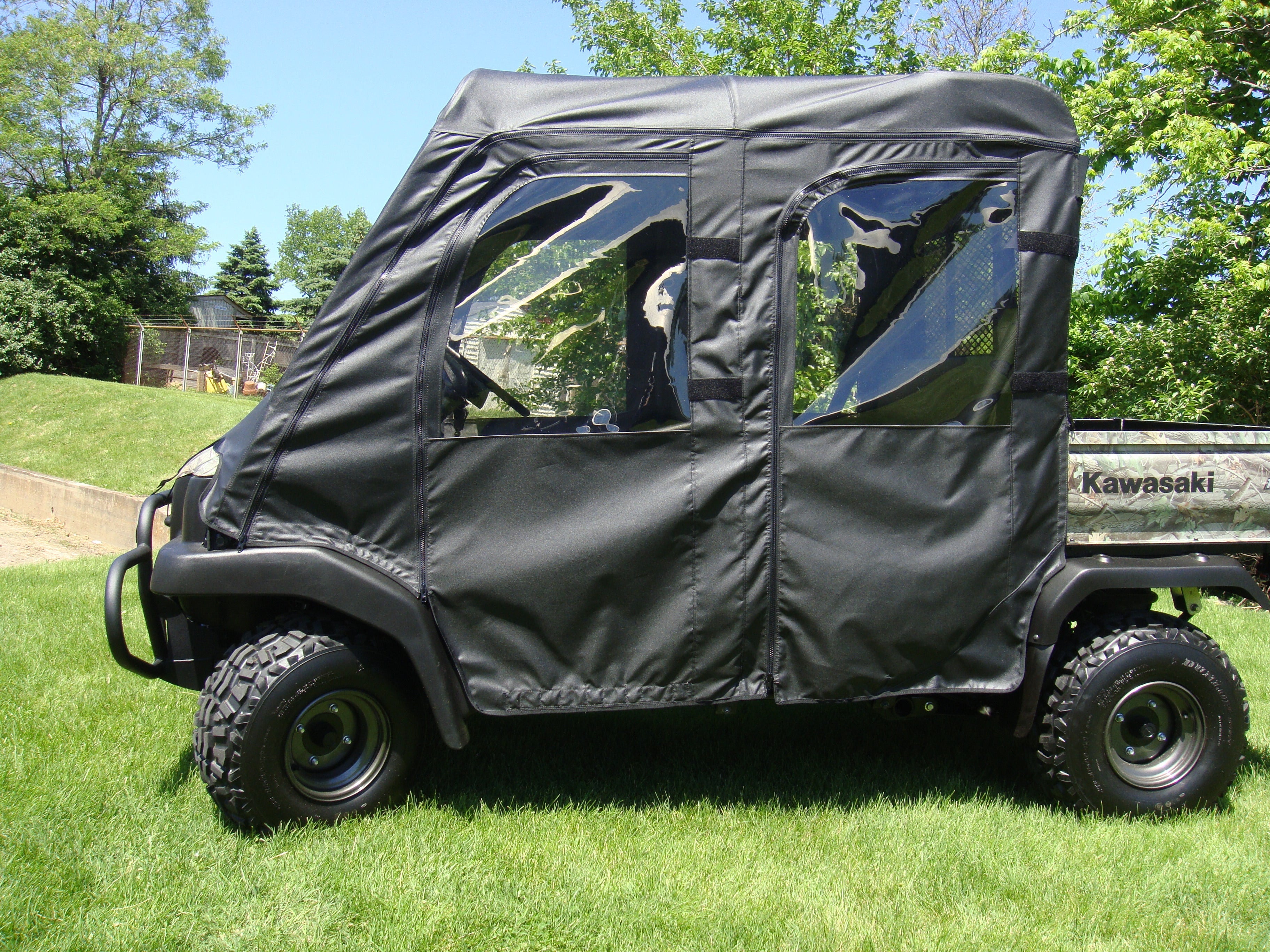 Photo of Kawasaki Mule 3000/3010 Trans - Full Cab Enclosure for Hard Windshield by 3 Star UTV - Premium Enclosures for UTVs / Side by Sides