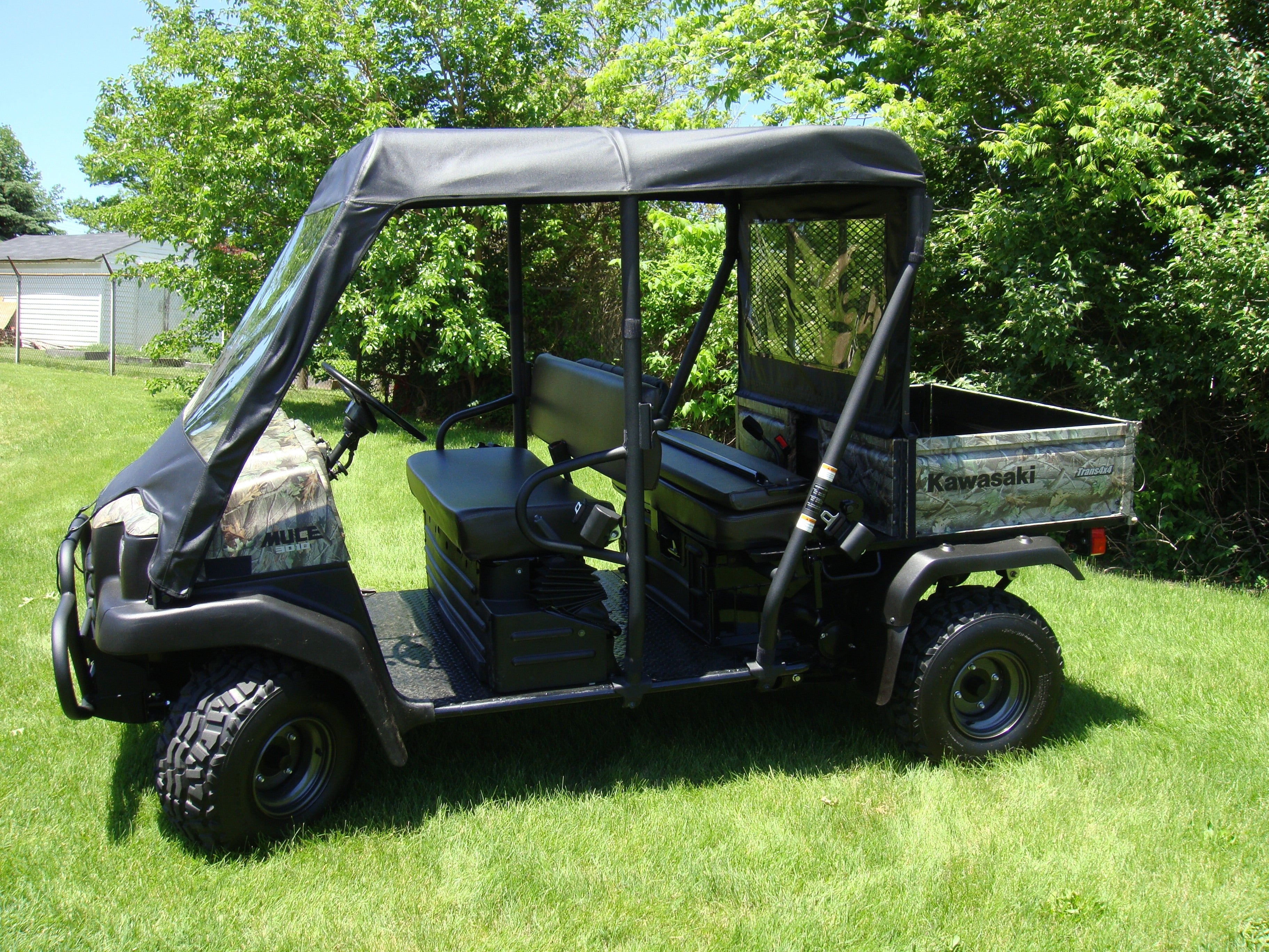 Photo of Kawasaki Mule 3000/3010 Trans - Vinyl Windshield/Top Combo by 3 Star UTV - Premium Enclosures for UTVs / Side by Sides
