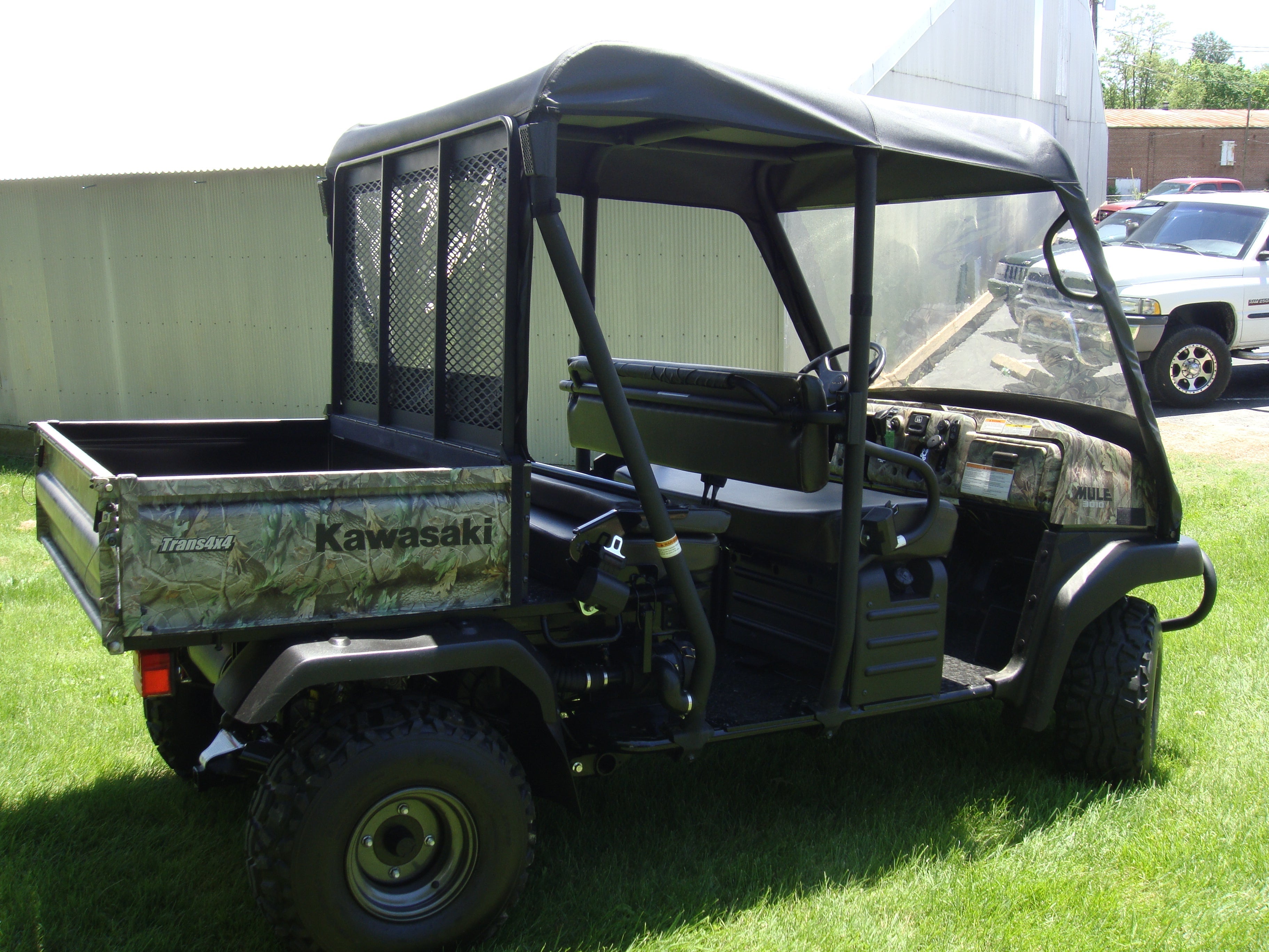 Photo of Kawasaki Mule 3000/3010 Trans - Vinyl Windshield/Top/Rear Combo by 3 Star UTV - Premium Enclosures for UTVs / Side by Sides