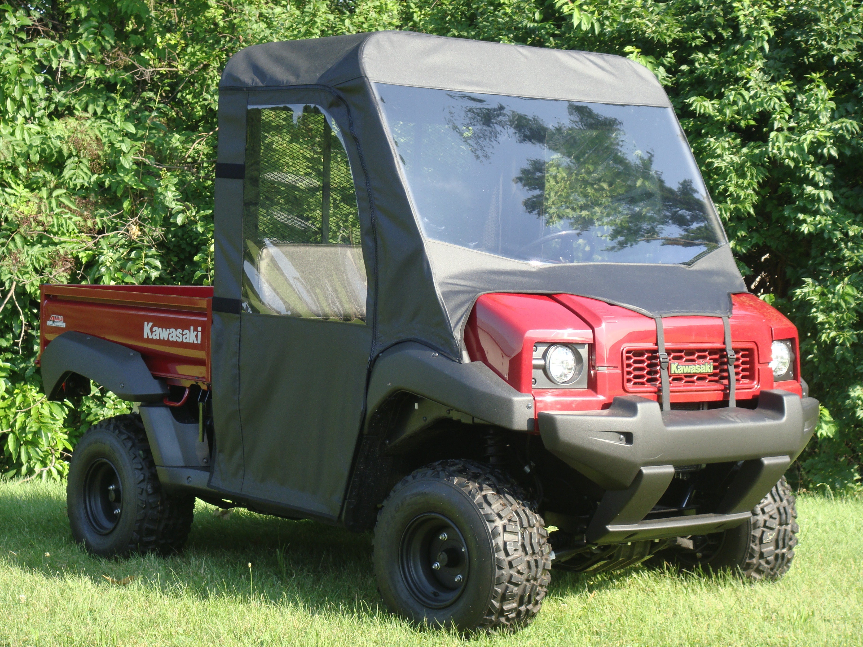 Photo of Kawasaki Mule 4000/4010 - Full Cab Enclosure with Vinyl Windshield by 3 Star UTV - Premium Enclosures for UTVs / Side by Sides