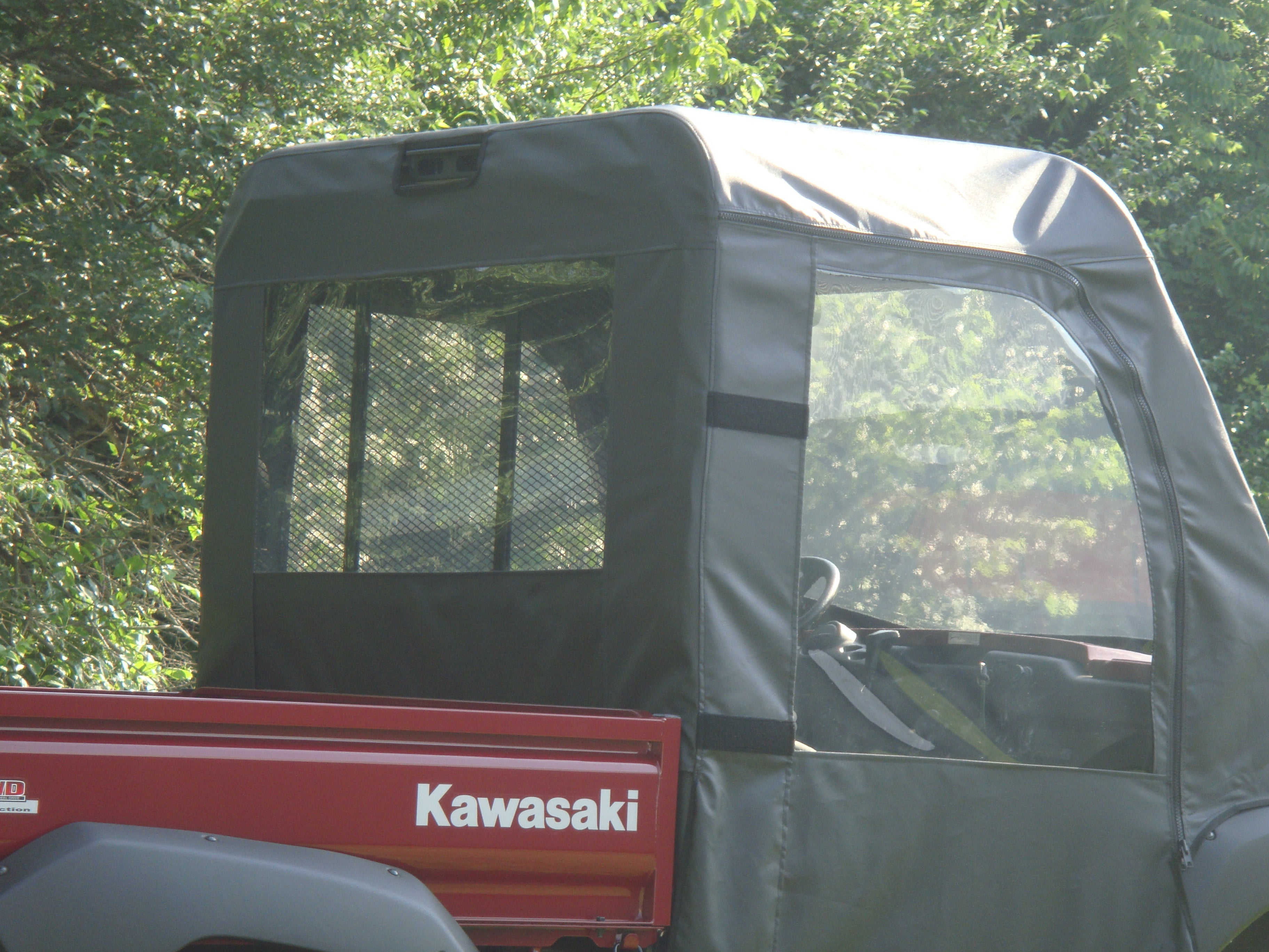 Photo of Kawasaki Mule 4000/4010 - Full Cab Enclosure with Vinyl Windshield by 3 Star UTV - Premium Enclosures for UTVs / Side by Sides