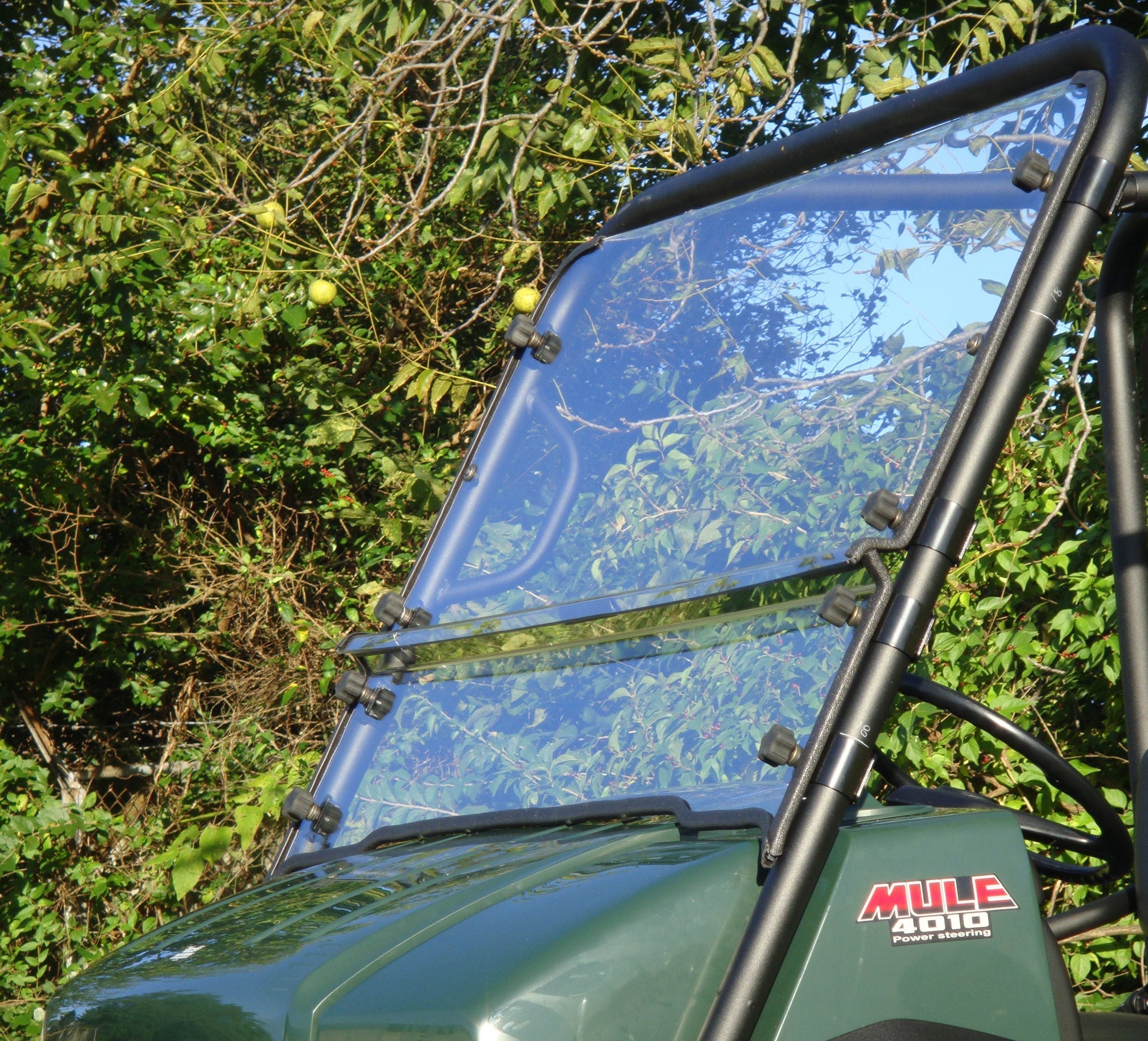 Photo of Kawasaki Mule 4000/4010 Trans - 2 Pc Scratch-Resistant Windshield by 3 Star UTV - Premium Windshields for UTVs / Side by Sides
