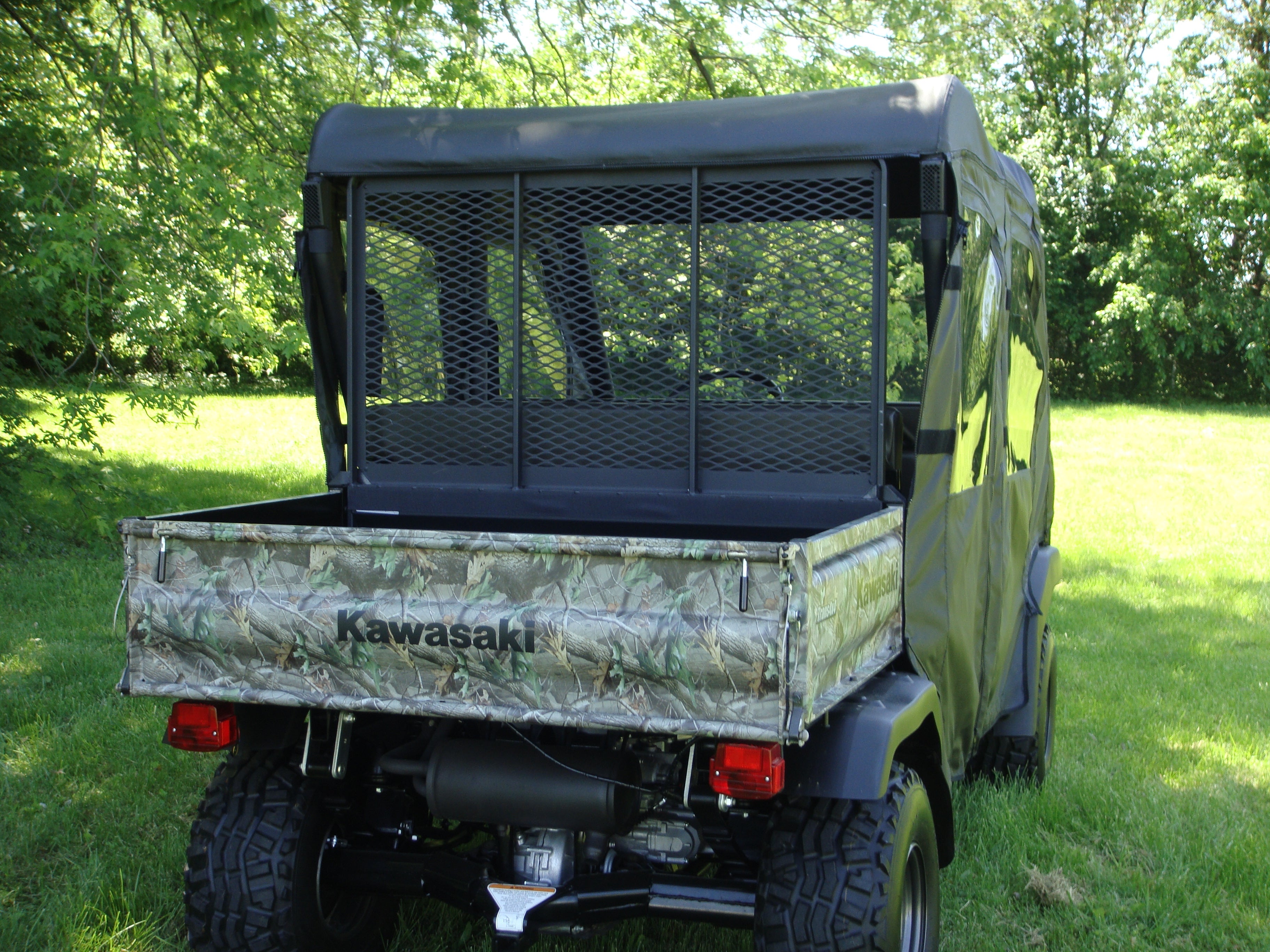Photo of Kawasaki Mule 4000/4010 Trans - Soft Back Panel by 3 Star UTV - Premium Enclosures for UTVs / Side by Sides