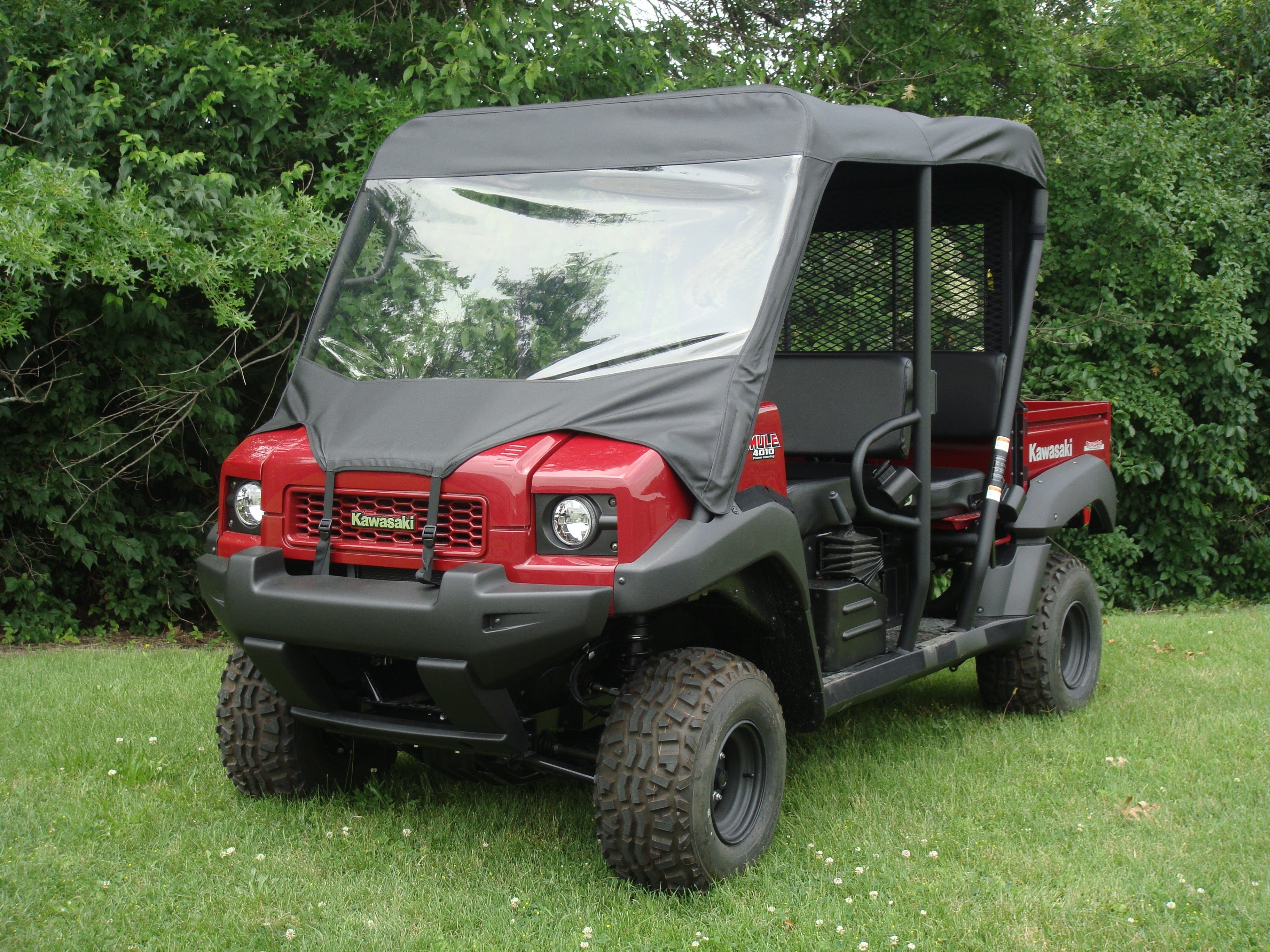 Photo of Kawasaki Mule 4000/4010 Trans - Vinyl Windshield/Top/Rear Combo by 3 Star UTV - Premium Enclosures for UTVs / Side by Sides