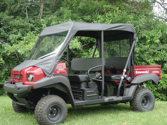 Photo of Kawasaki Mule 4000/4010 Trans - Vinyl Windshield/Top/Rear Combo by 3 Star UTV - Premium Enclosures for UTVs / Side by Sides