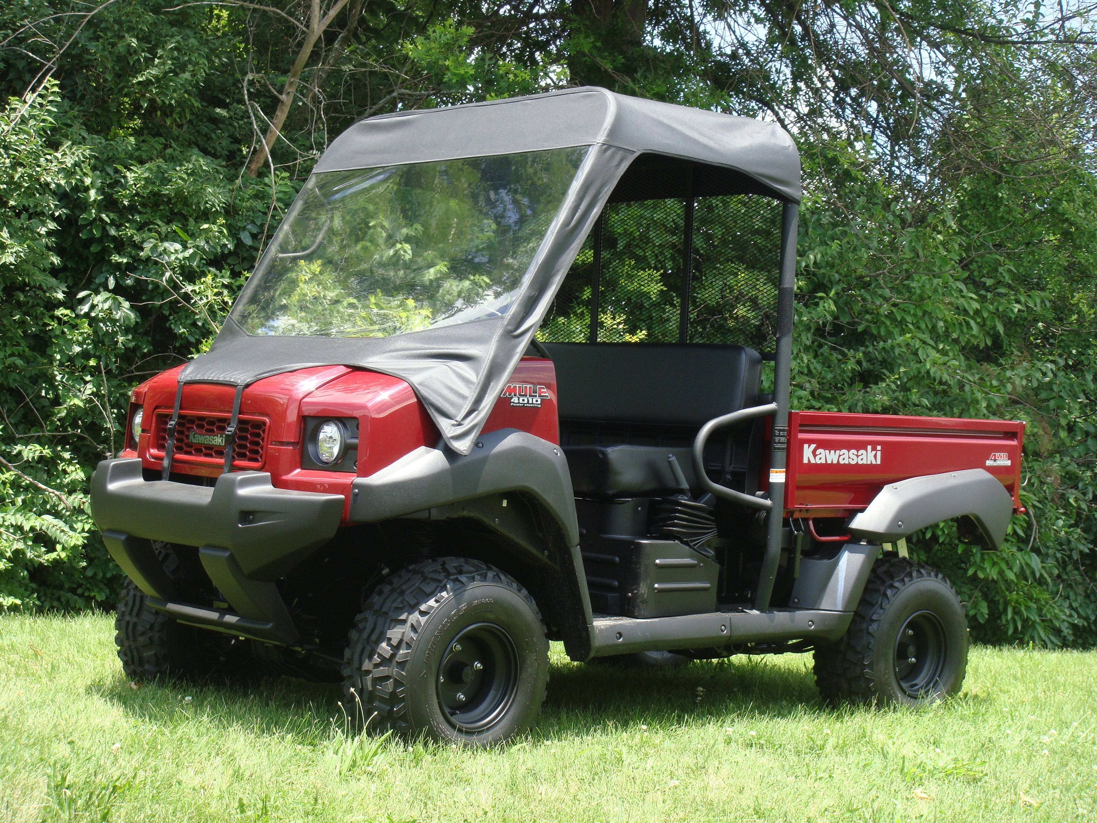 Photo of Kawasaki Mule 4000/4010 - Vinyl Windshield/Top Combo by 3 Star UTV - Premium Enclosures for UTVs / Side by Sides