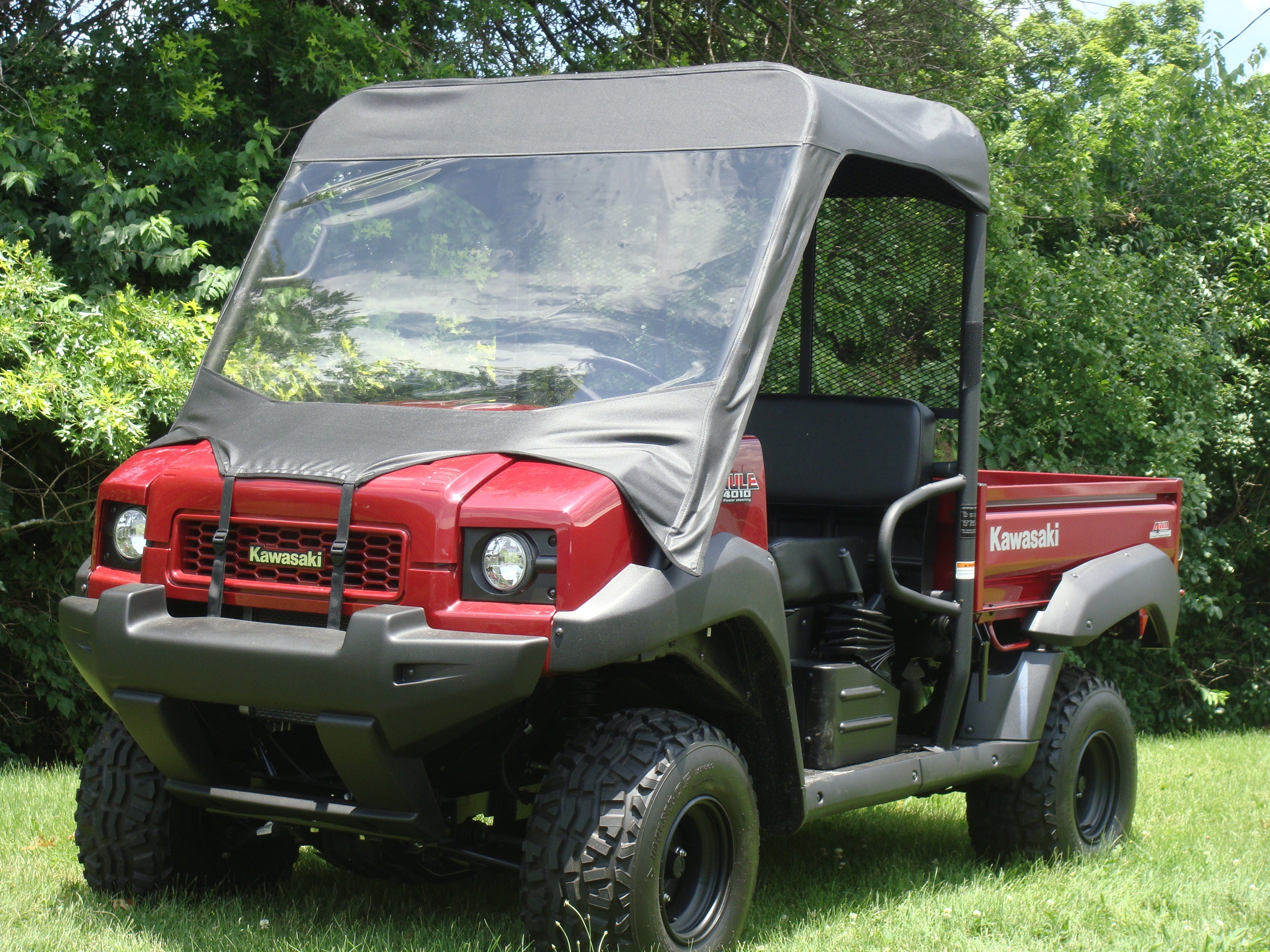 Photo of Kawasaki Mule 4000/4010 - Vinyl Windshield/Top Combo by 3 Star UTV - Premium Enclosures for UTVs / Side by Sides