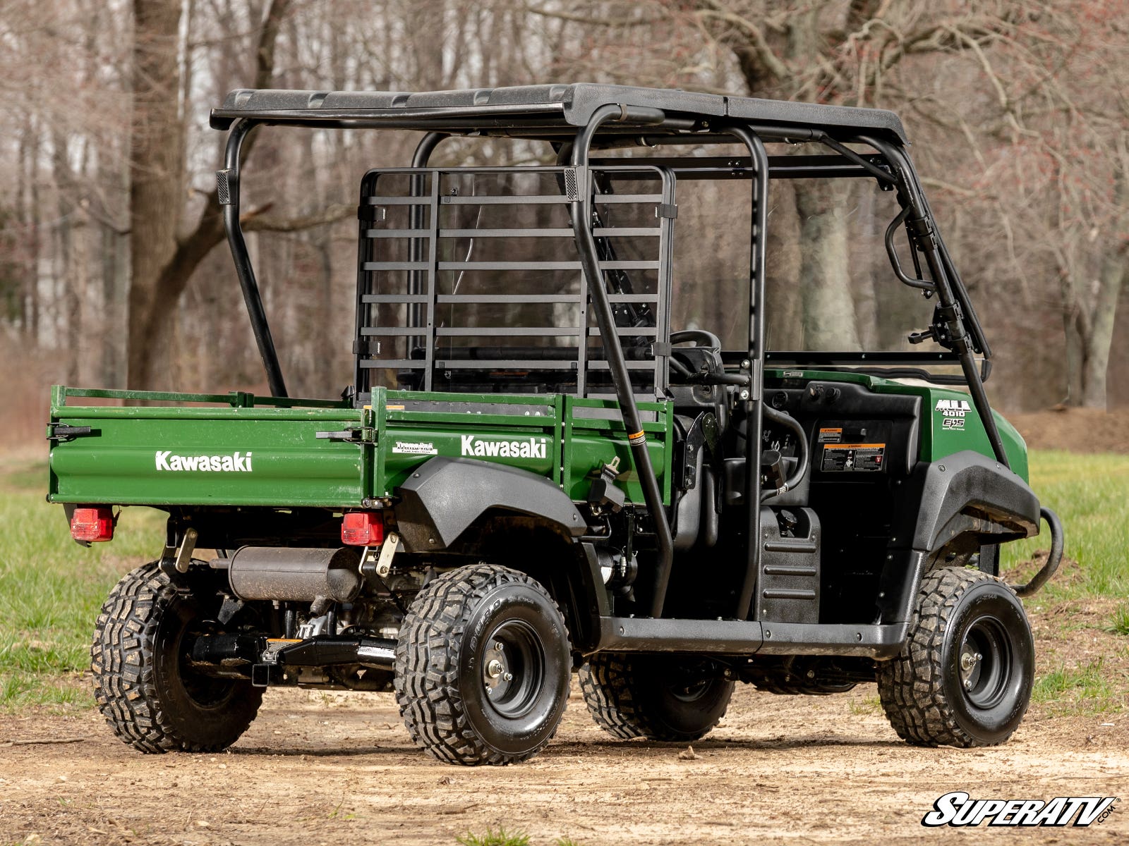 Photo of SuperATV Kawasaki Mule 4000 Rear Windshield by SuperATV - Premium Windshields for UTVs / Side by Sides