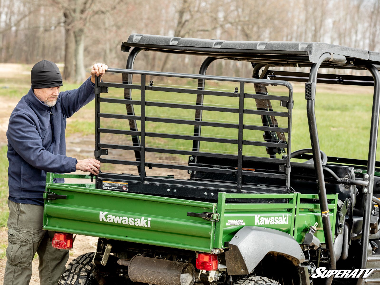 Photo of SuperATV Kawasaki Mule 4000 Rear Windshield by SuperATV - Premium Windshields for UTVs / Side by Sides