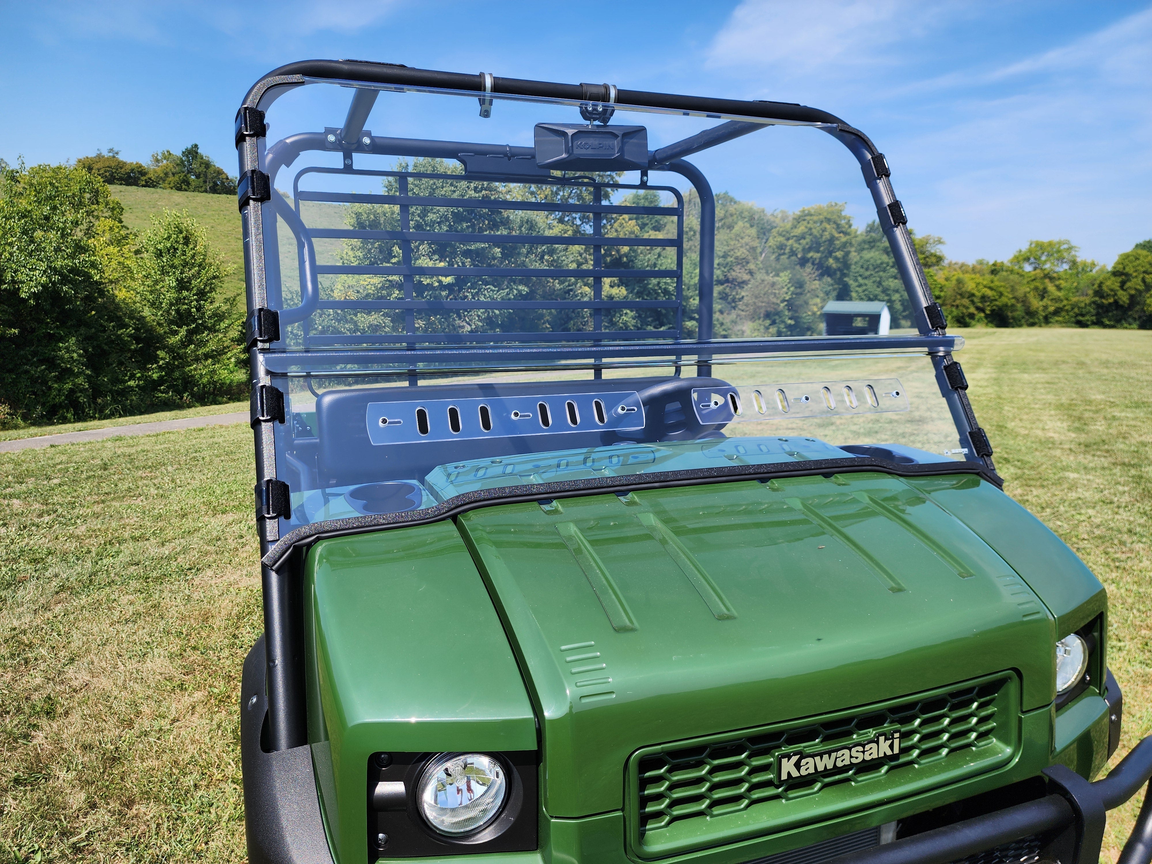 Photo of Kawasaki Mule 4000/4010 - 2 Pc General-Purpose Windshield by 3 Star UTV - Premium Windshields for UTVs / Side by Sides