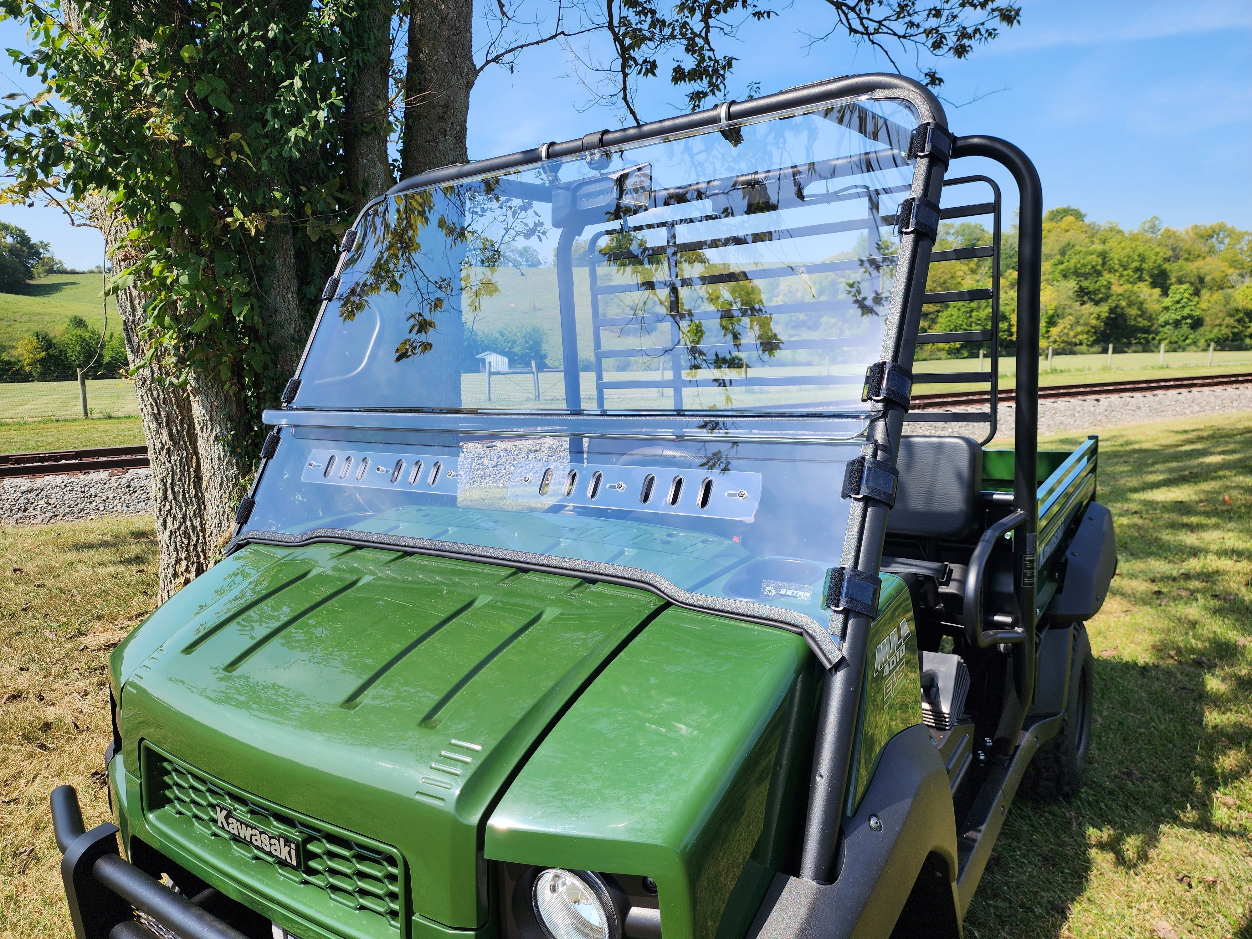 Photo of Kawasaki Mule 4000/4010 - 2 Pc General-Purpose Windshield by 3 Star UTV - Premium Windshields for UTVs / Side by Sides