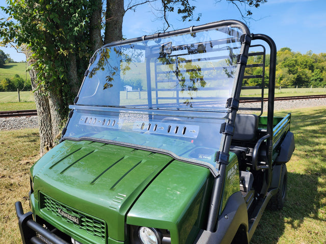 Photo of Kawasaki Mule 4000/4010 - 2 Pc Scratch-Resistant Windshield by 3 Star UTV - Premium Windshields for UTVs / Side by Sides
