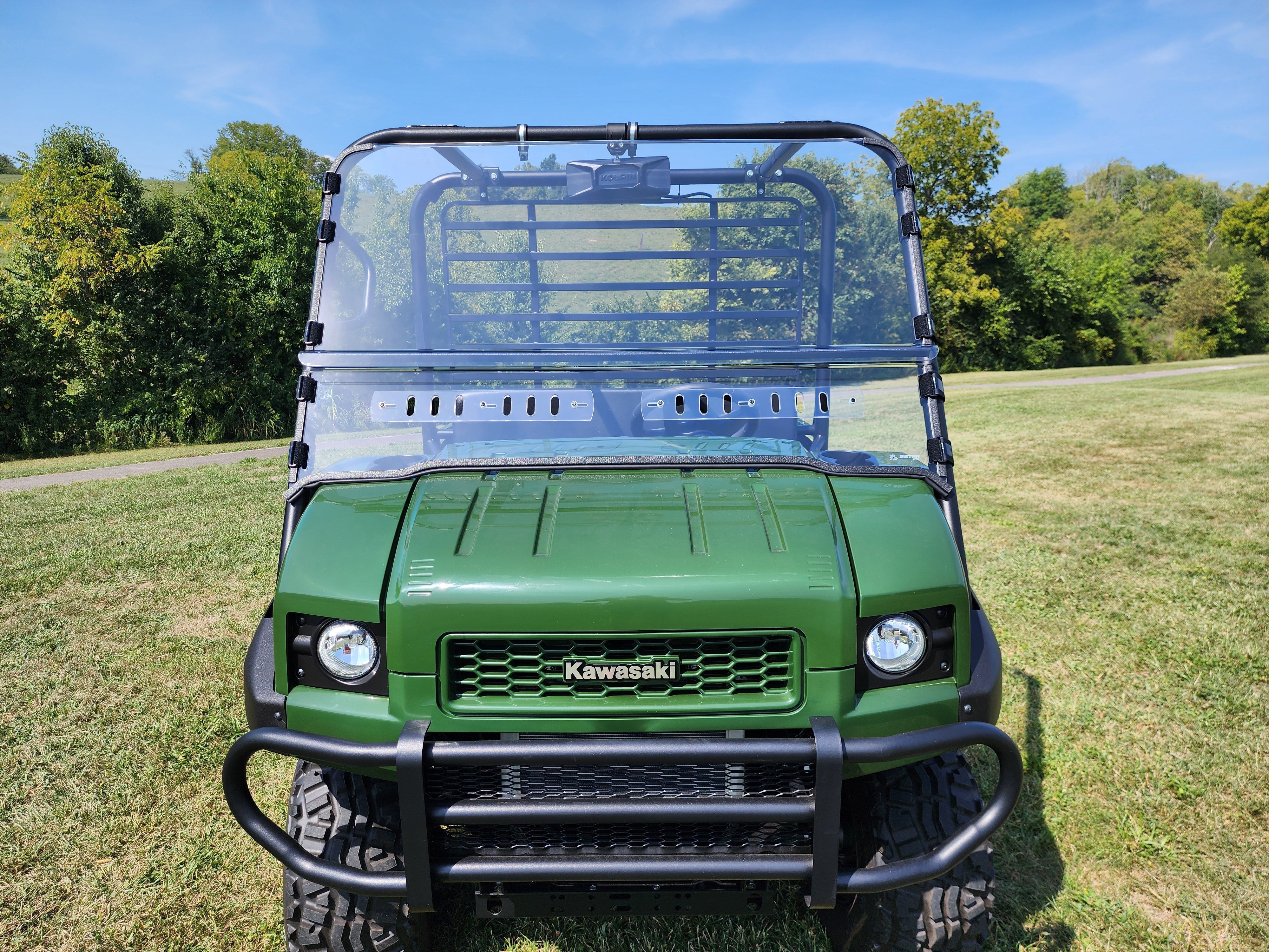 Photo of Kawasaki Mule 4000/4010 - 2 Pc Scratch-Resistant Windshield by 3 Star UTV - Premium Windshields for UTVs / Side by Sides