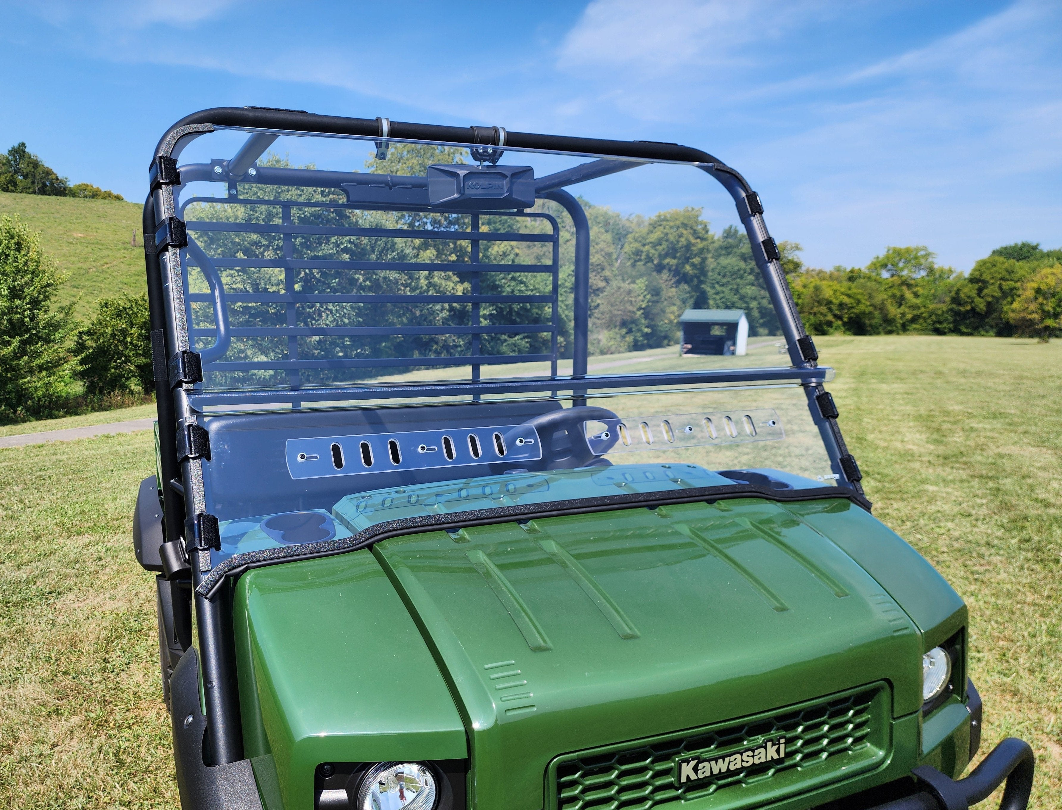 Photo of Kawasaki Mule 4000/4010 - 2 Pc Scratch-Resistant Windshield by 3 Star UTV - Premium Windshields for UTVs / Side by Sides