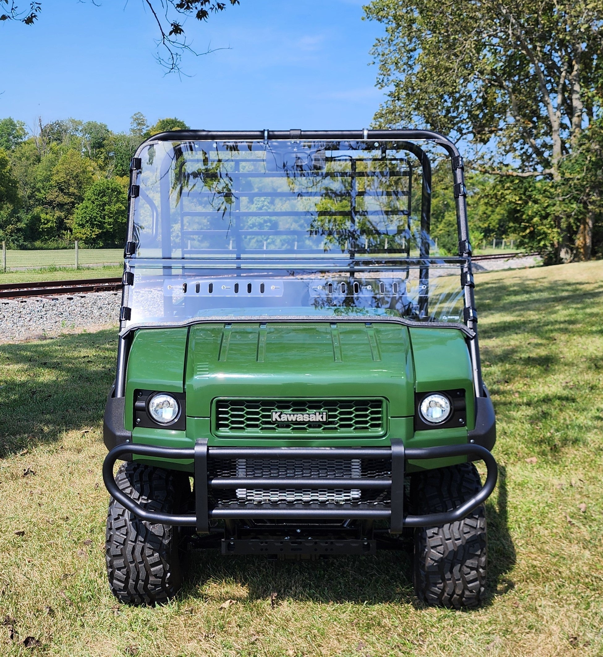 Photo of Kawasaki Mule 4000/4010 - 2 Pc Scratch-Resistant Windshield by 3 Star UTV - Premium Windshields for UTVs / Side by Sides