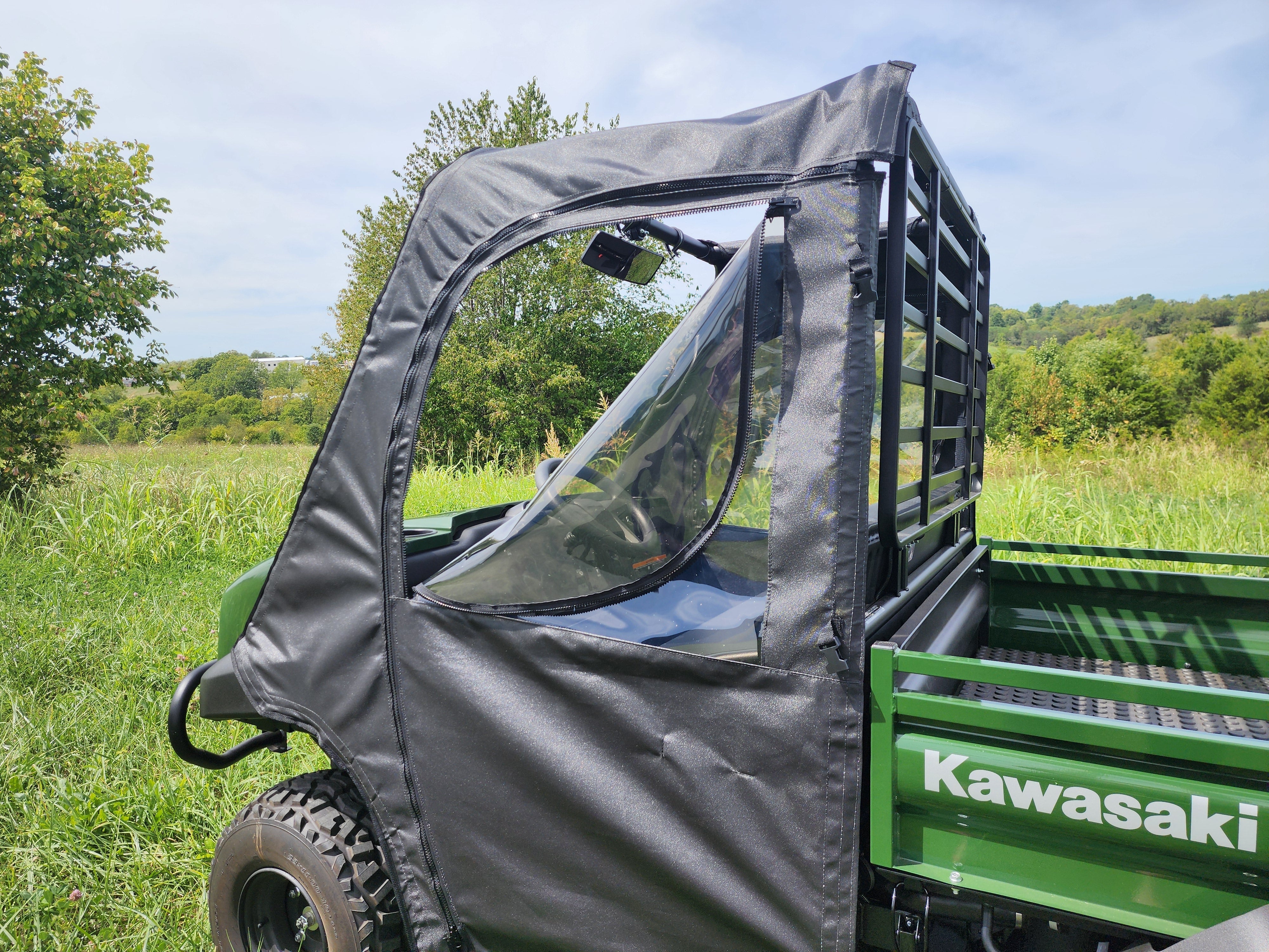 Photo of Kawasaki Mule 4000/4010 - Door/Rear Window Combo by 3 Star UTV - Premium Enclosures for UTVs / Side by Sides