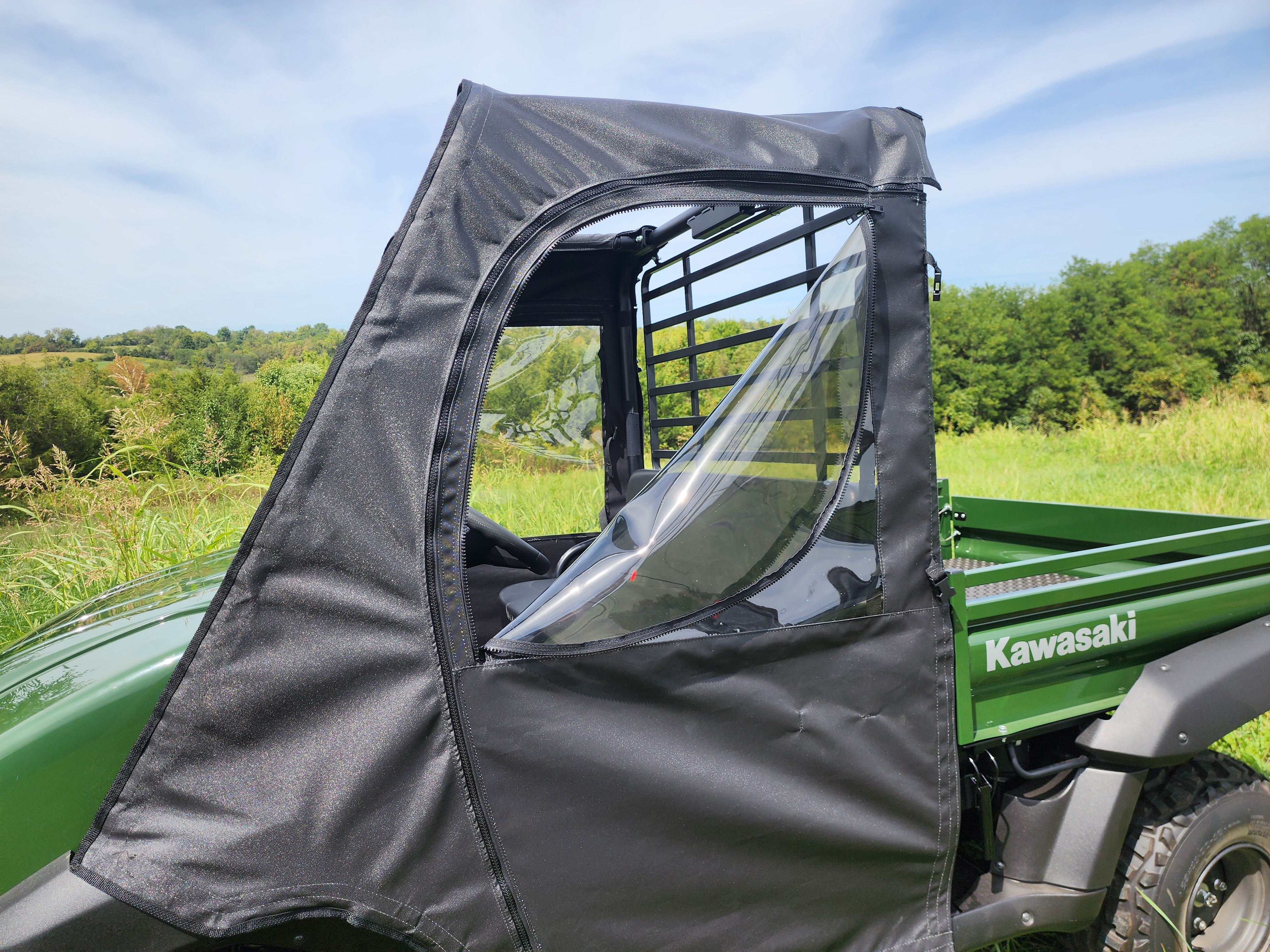 Photo of Kawasaki Mule 4000/4010 - Full Cab Enclosure for Hard Windshield by 3 Star UTV - Premium Enclosures for UTVs / Side by Sides