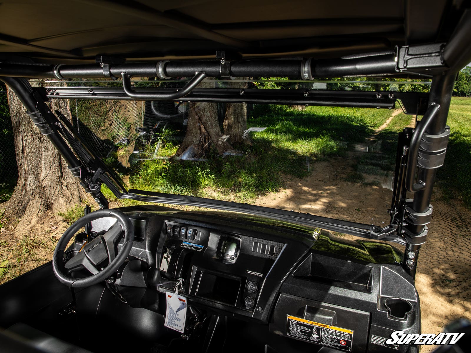 Photo of SuperATV Kawasaki Mule Pro Scratch-Resistant Flip Windshield by SuperATV - Premium Windshields for UTVs / Side by Sides