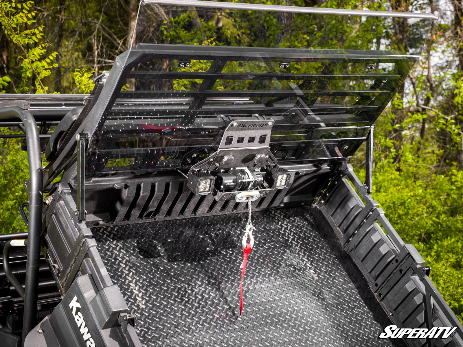 Photo of SuperATV Kawasaki Mule Pro Bed Winch by SuperATV - Premium Winches & Winch Mounts for UTVs / Side by Sides