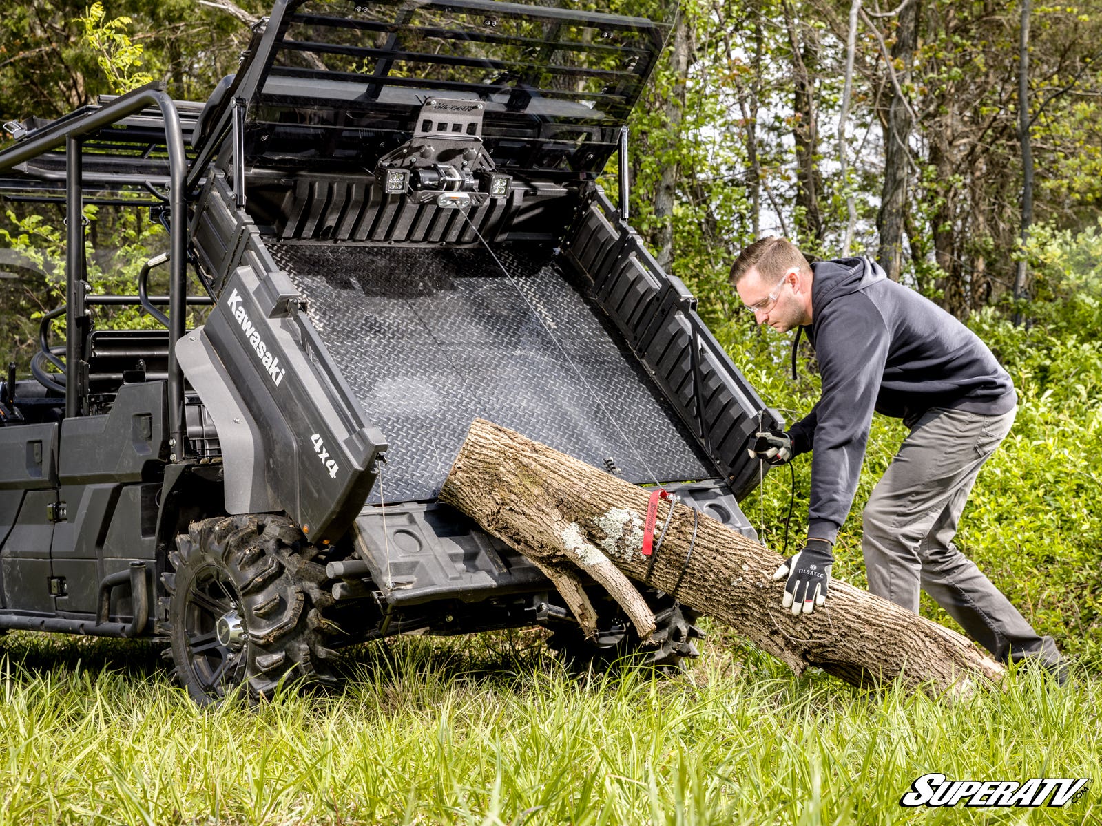 Photo of SuperATV Kawasaki Mule Pro Bed Winch by SuperATV - Premium Winches & Winch Mounts for UTVs / Side by Sides