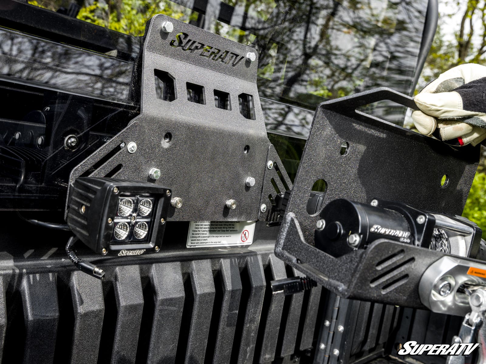 Photo of SuperATV Kawasaki Mule Pro Bed Winch by SuperATV - Premium Winches & Winch Mounts for UTVs / Side by Sides