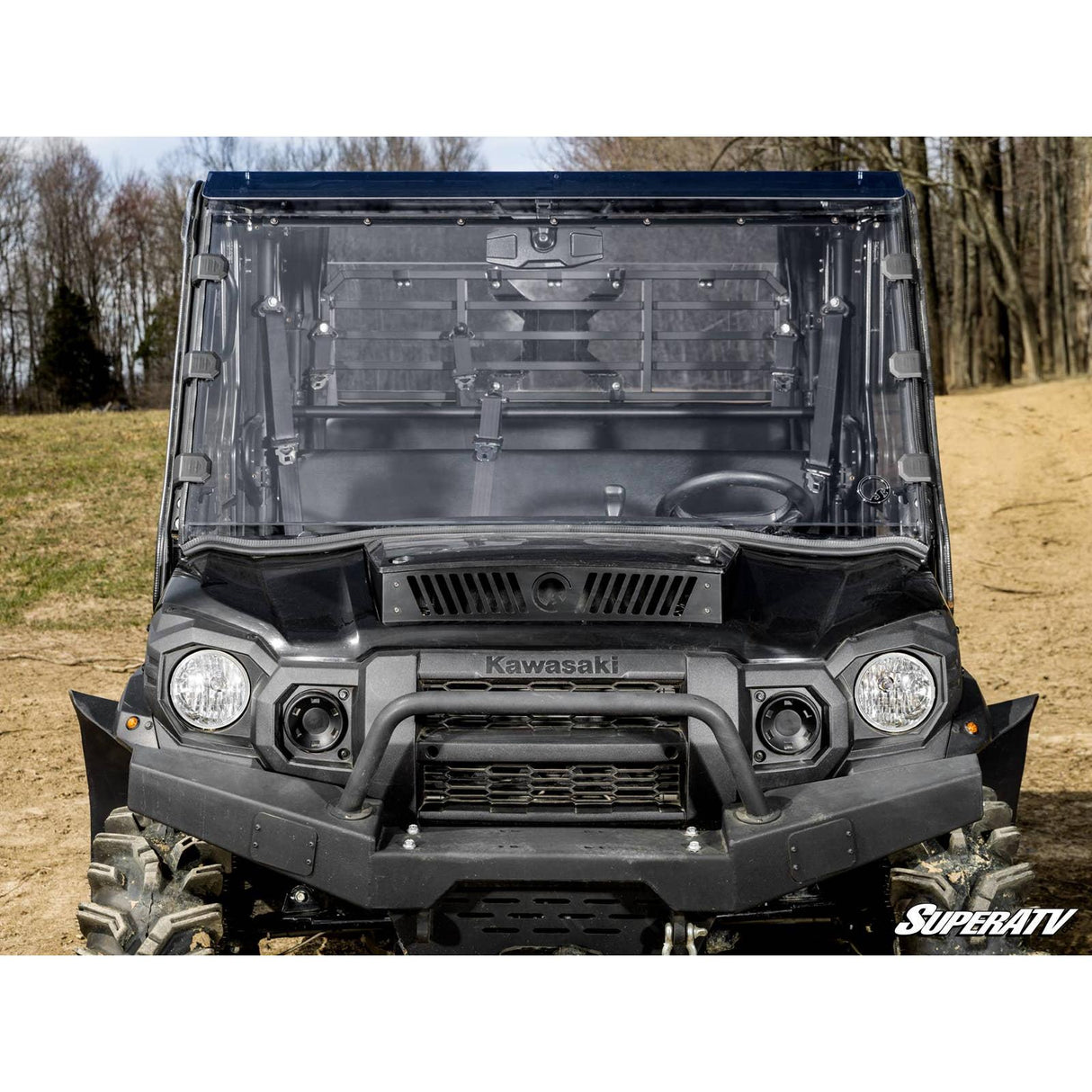 Kawasaki Mule Pro Scratch Resistant Full Windshield