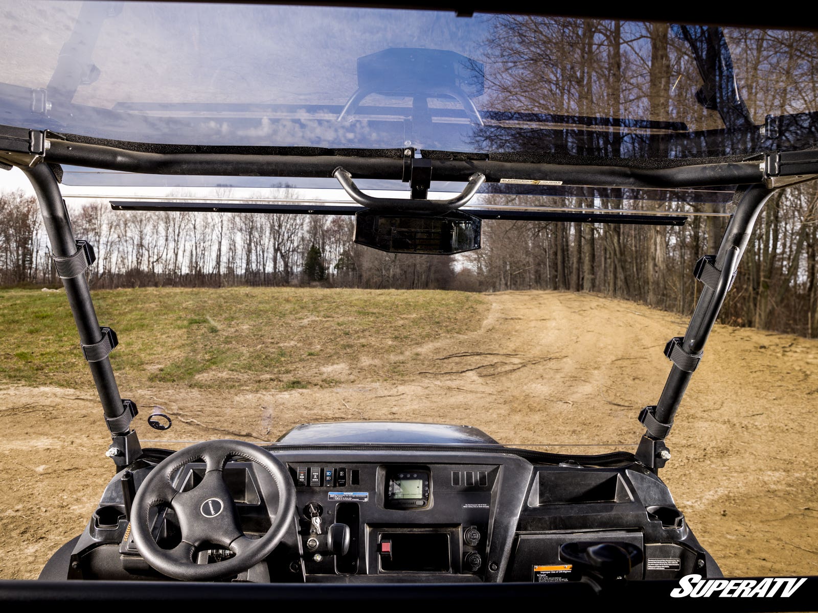 Photo of SuperATV Kawasaki Mule Pro Scratch-Resistant Full Windshield by SuperATV - Premium Windshields for UTVs / Side by Sides