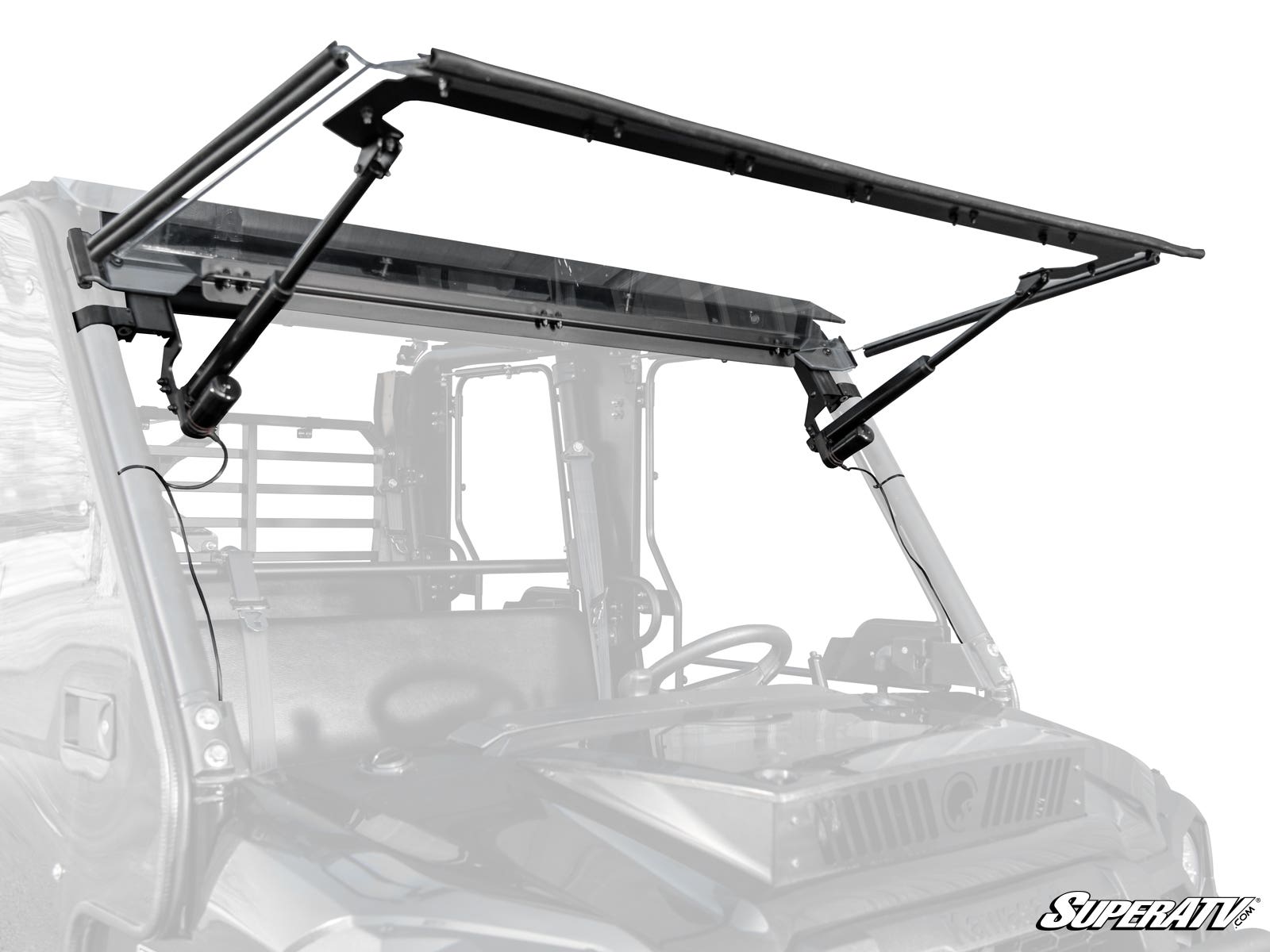 Photo of SuperATV Kawasaki Mule Pro MaxDrive Power Flip Windshield by SuperATV - Premium Windshields for UTVs / Side by Sides