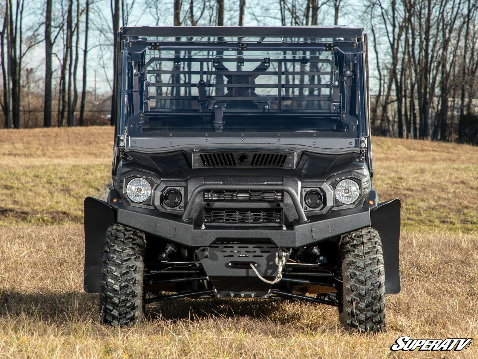 Photo of SuperATV Kawasaki Mule Pro MaxDrive Power Flip Windshield by SuperATV - Premium Windshields for UTVs / Side by Sides