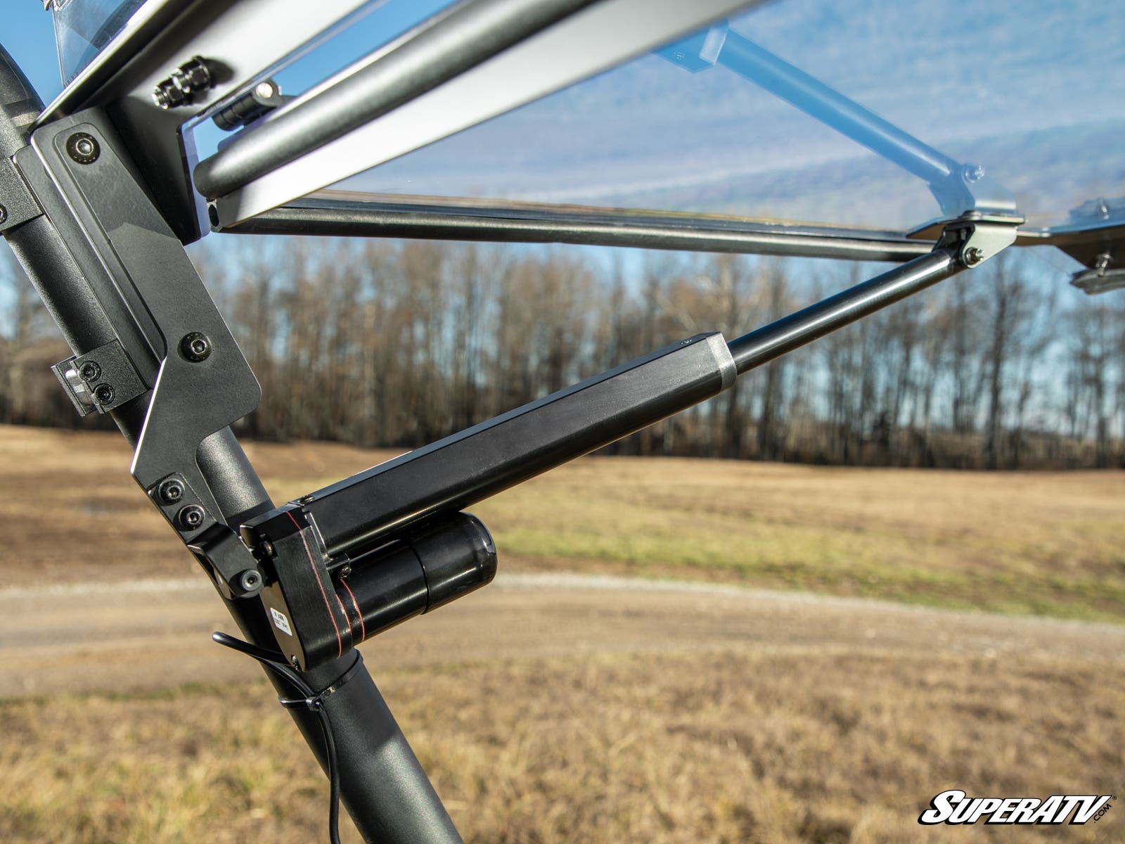 Photo of SuperATV Kawasaki Mule Pro MaxDrive Power Flip Windshield by SuperATV - Premium Windshields for UTVs / Side by Sides
