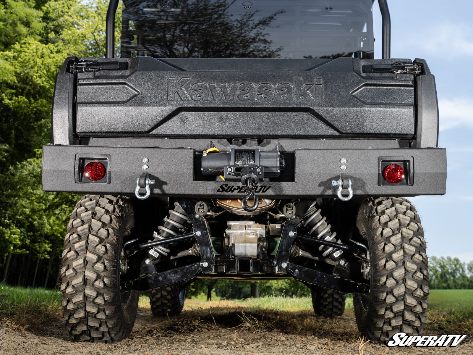 Photo of SuperATV Kawasaki Mule Pro Winch Ready Rear Bumper by SuperATV - Premium Bumpers for UTVs / Side by Sides