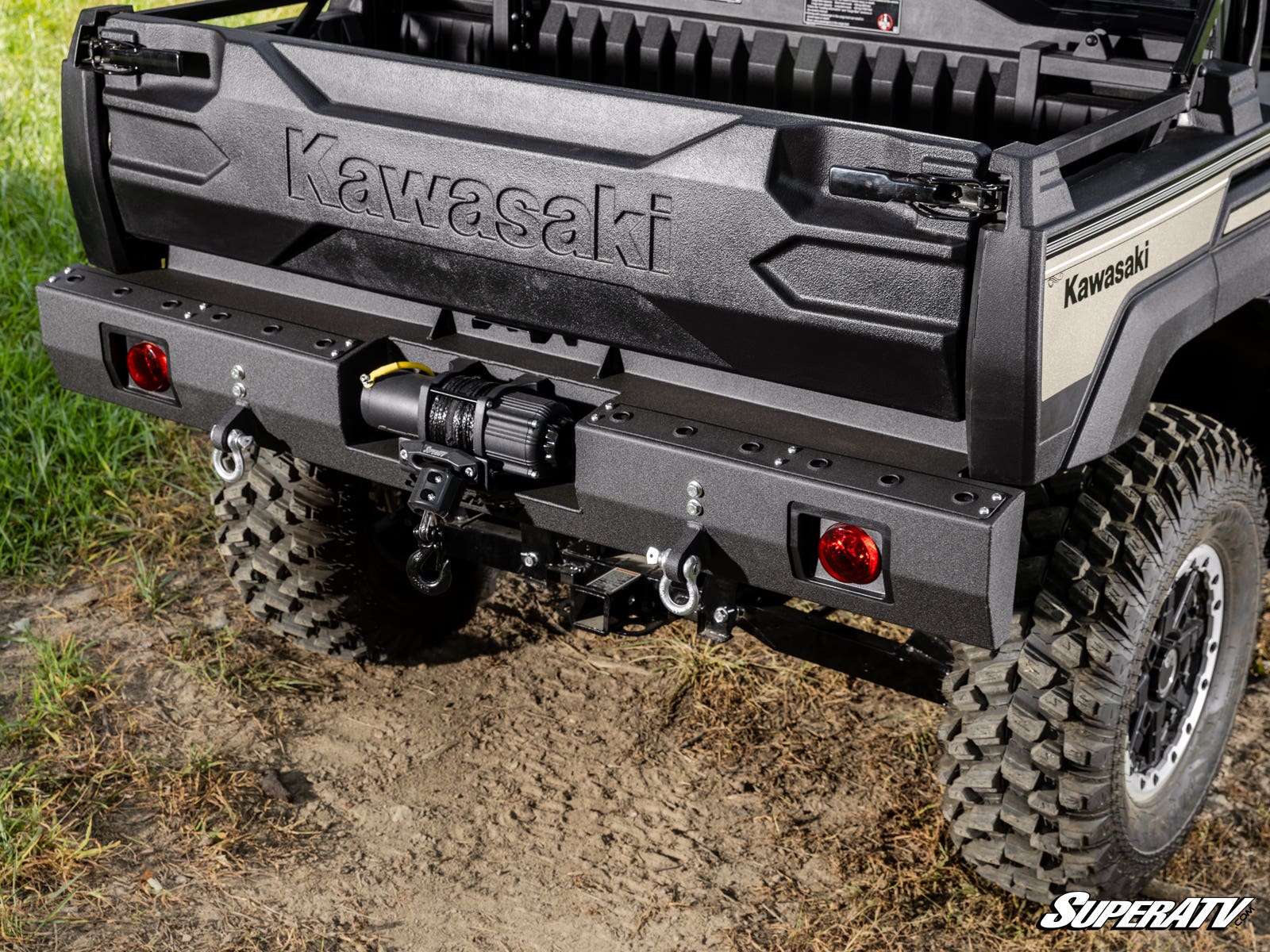 Photo of SuperATV Kawasaki Mule Pro Winch Ready Rear Bumper by SuperATV - Premium Bumpers for UTVs / Side by Sides