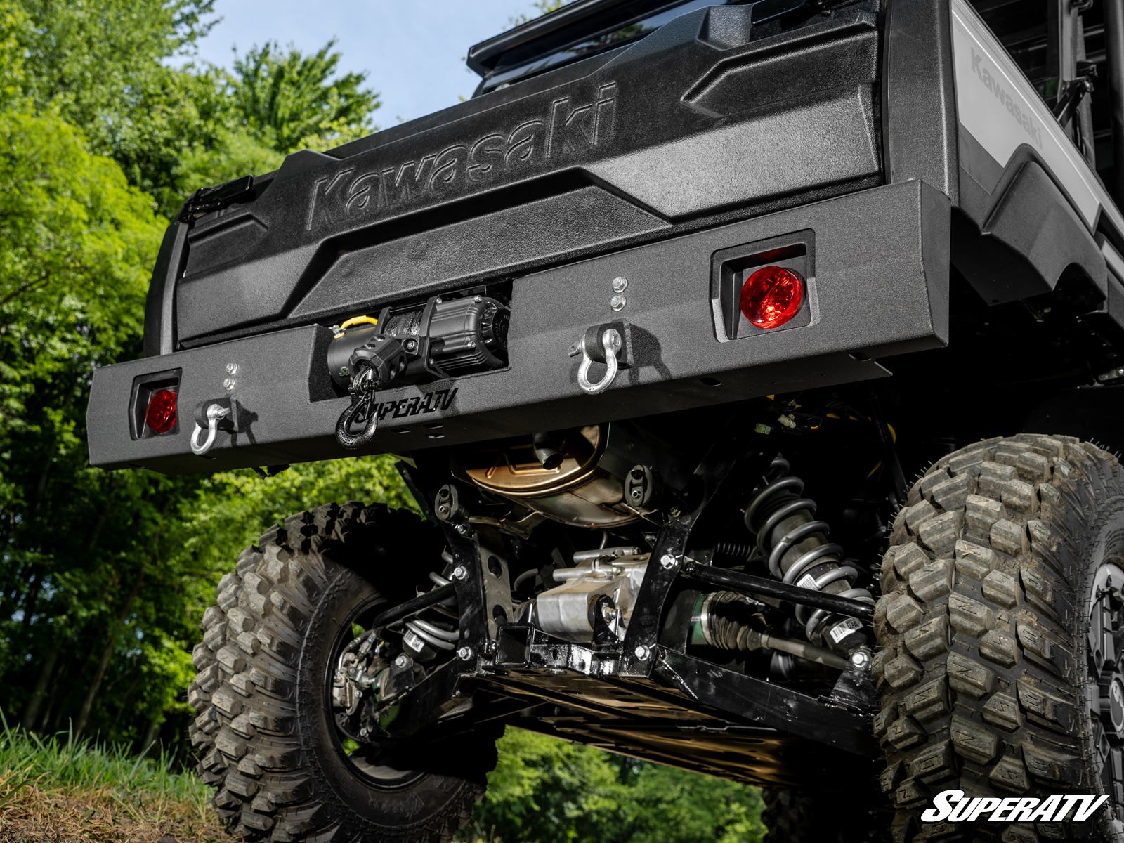 Photo of SuperATV Kawasaki Mule Pro Winch Ready Rear Bumper by SuperATV - Premium Bumpers for UTVs / Side by Sides