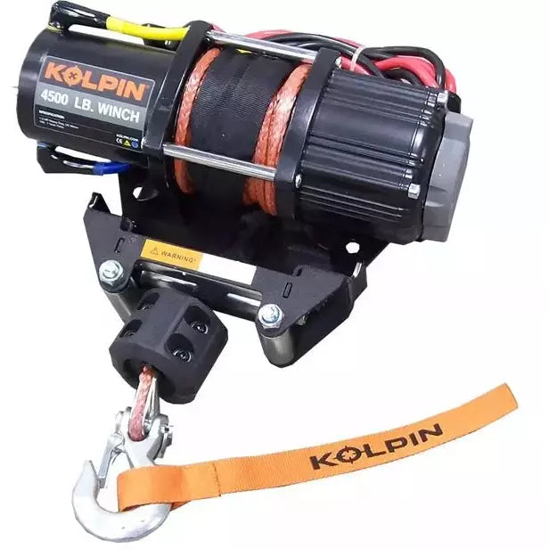 Photo of Kawasaki Mule Pro FX / FXT Quick Mount Winch 4500 lb Synthetic Rope by Kolpin - Premium Winches & Winch Mounts for UTVs / Side by Sides