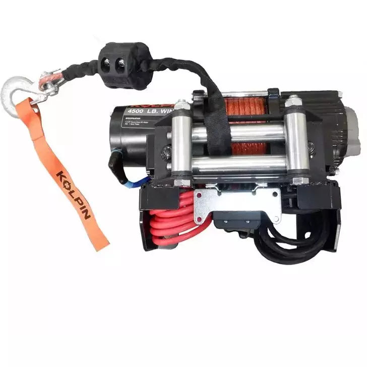 Photo of Kawasaki Mule Pro FX / FXT Quick Mount Winch 4500 lb Synthetic Rope by Kolpin - Premium Winches & Winch Mounts for UTVs / Side by Sides