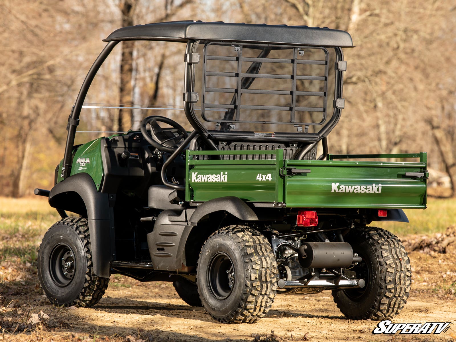 Photo of SuperATV Kawasaki Mule SX Rear Windshield by SuperATV - Premium Windshields for UTVs / Side by Sides