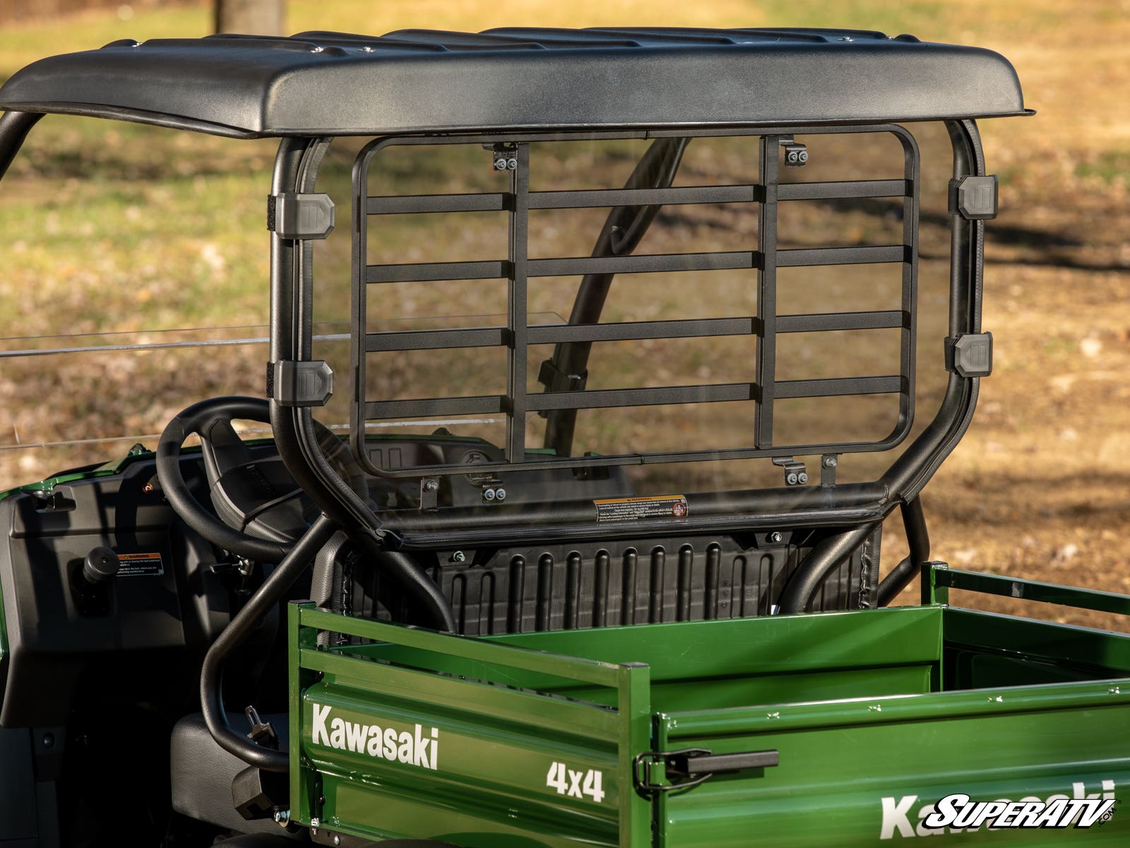 Photo of SuperATV Kawasaki Mule SX Rear Windshield by SuperATV - Premium Windshields for UTVs / Side by Sides