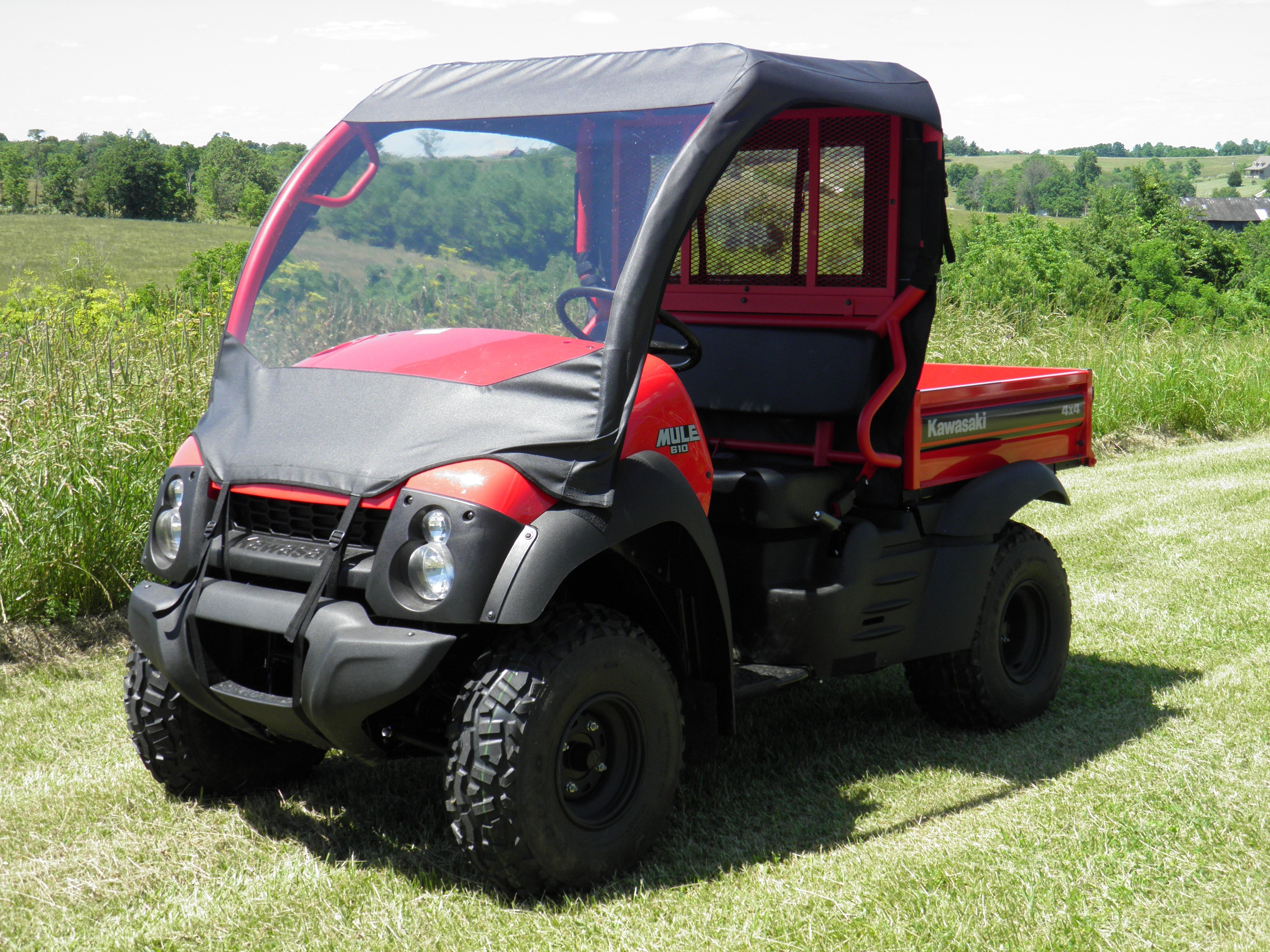 Photo of Kawasaki Mule SX - Vinyl Windshield/Top/Rear Combo by 3 Star UTV - Premium Enclosures for UTVs / Side by Sides