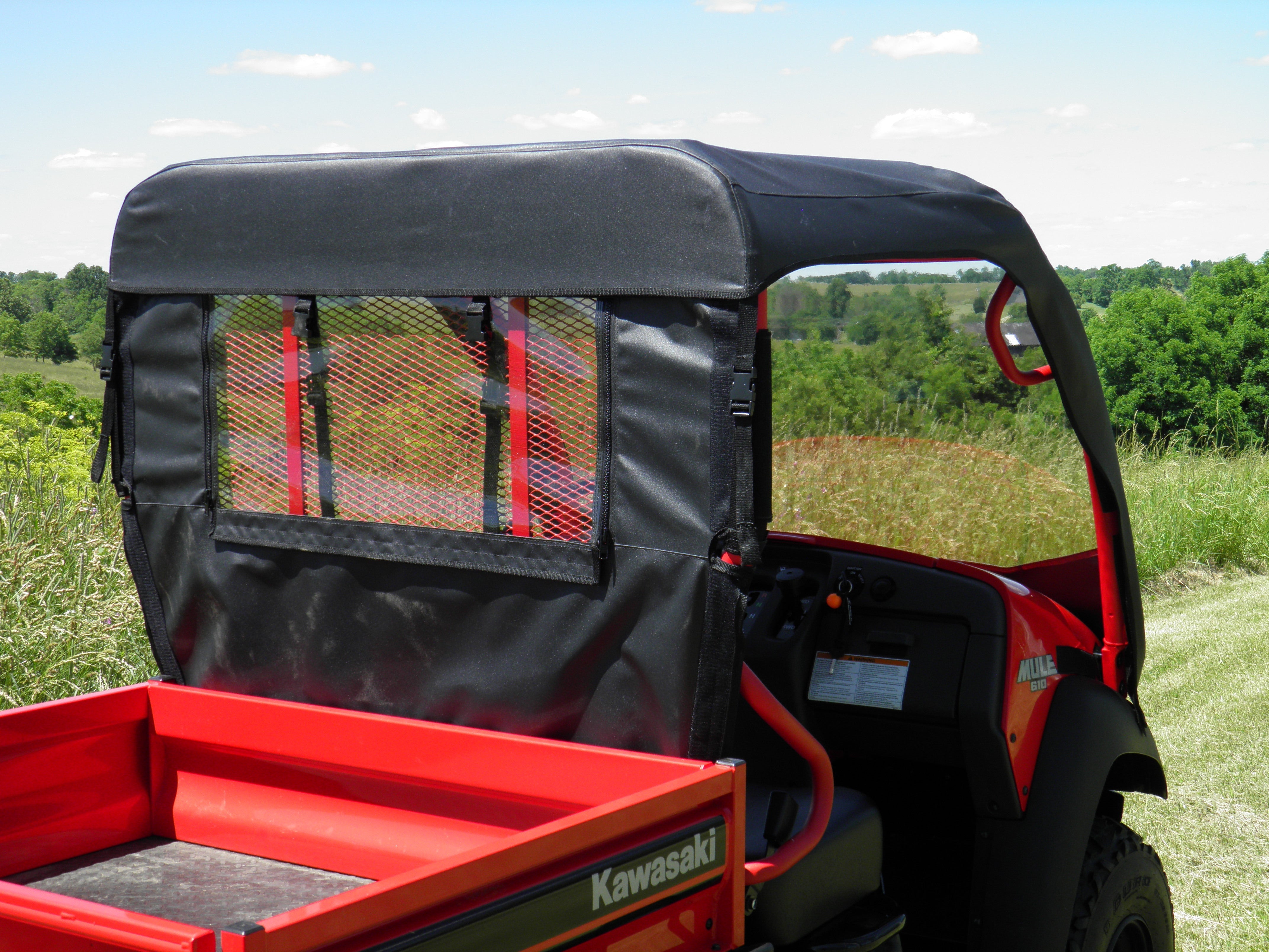 Photo of Kawasaki Mule SX - Vinyl Windshield/Top/Rear Combo by 3 Star UTV - Premium Enclosures for UTVs / Side by Sides