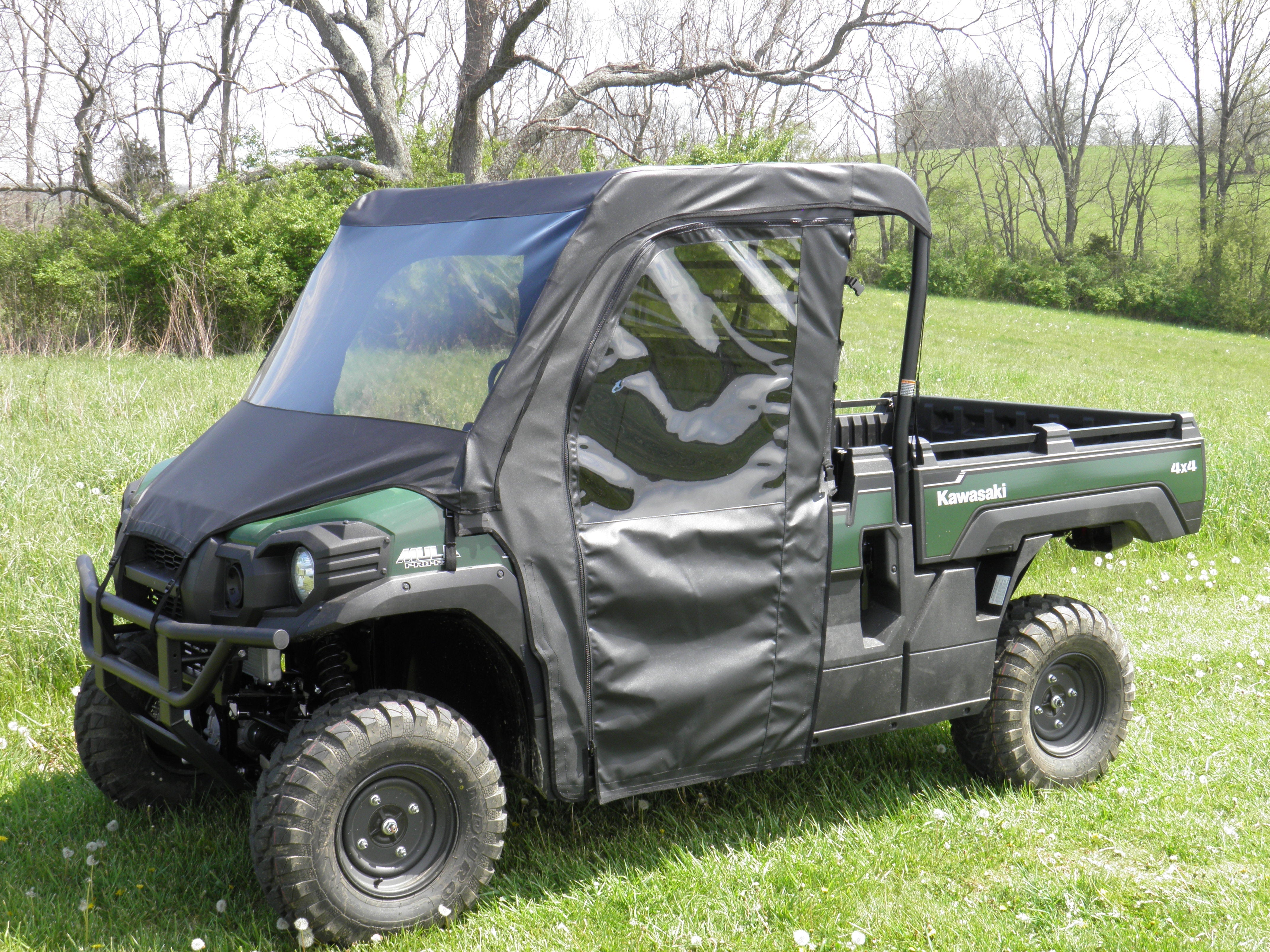 Photo of Kawasaki Pro FX - Full Cab Enclosure with Vinyl Windshield (Full Doors) by 3 Star UTV - Premium Enclosures for UTVs / Side by Sides