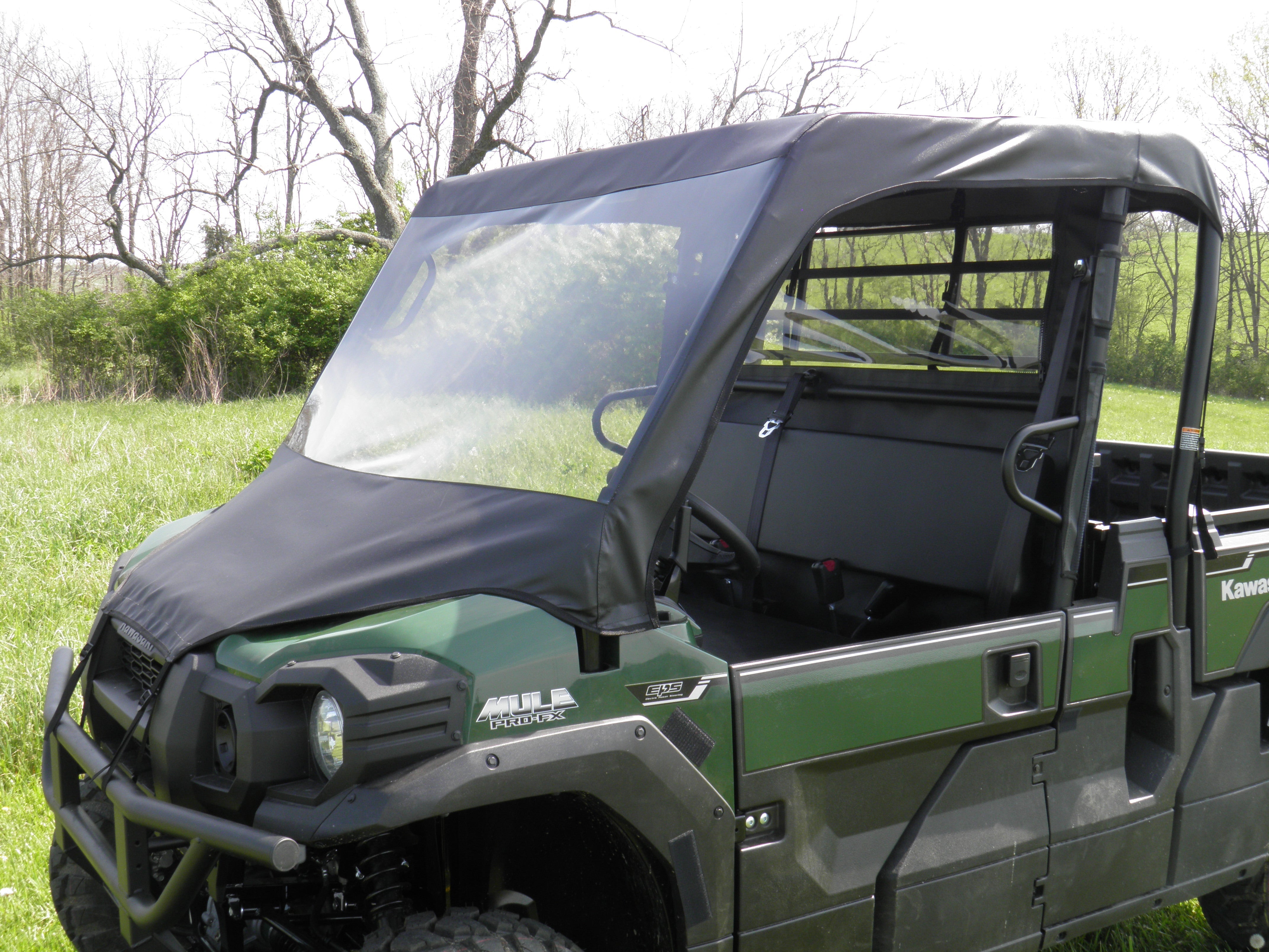 Photo of Kawasaki Pro FX - Vinyl Windshield/Top/Rear Combo by 3 Star UTV - Premium Enclosures for UTVs / Side by Sides