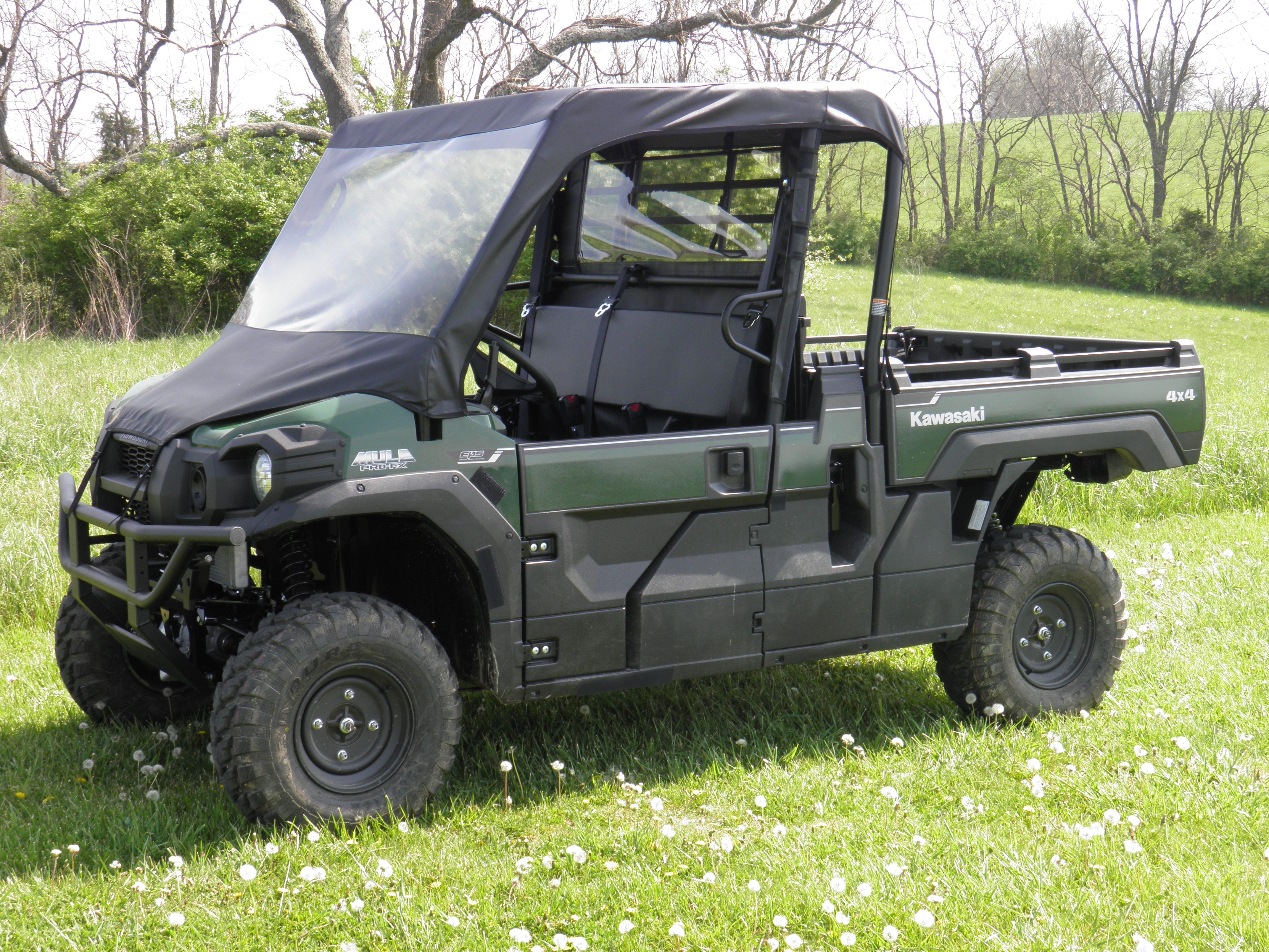 Photo of Kawasaki Pro FX - Vinyl Windshield/Top Combo by 3 Star UTV - Premium Enclosures for UTVs / Side by Sides