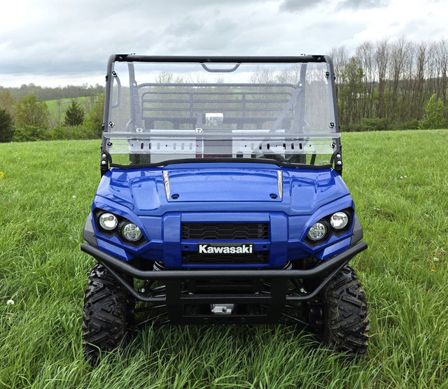 Photo of Kawasaki Pro FXR - 2 Pc Scratch-Resistant Windshield with Vent/Clamp Options by 3 Star UTV - Premium Windshields for UTVs / Side by Sides